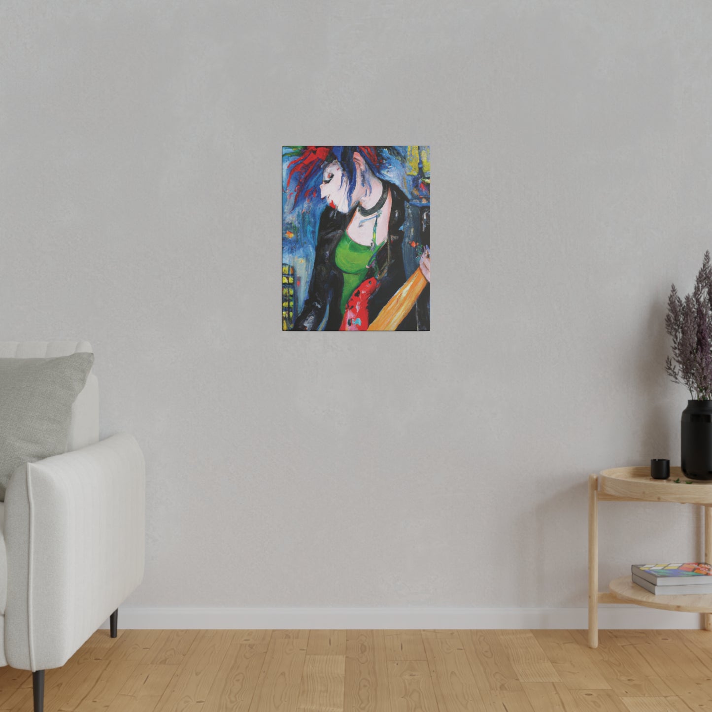 9423T - Rockstar Oil Painting Style Print | Poster | Home Decor | Wall Art | Music Art | Canvas