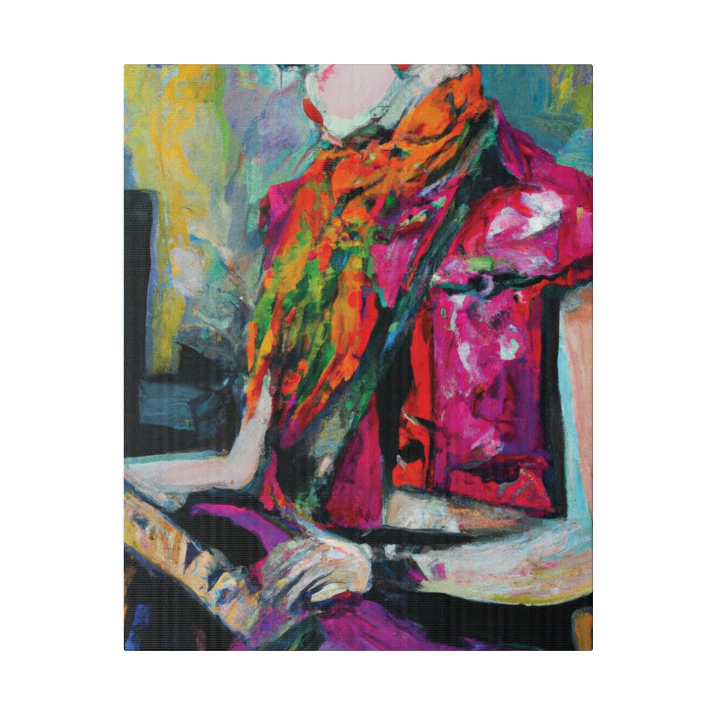 9053L - Rockstar Oil Painting Style Print | Poster | Home Decor | Wall Art | Music Art | Canvas