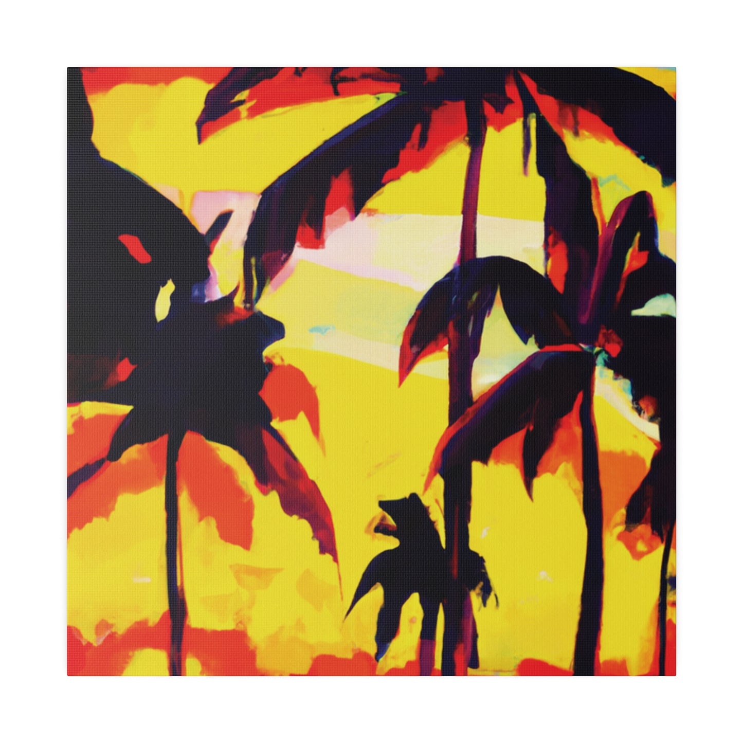 7643G - Miami Beach Sunset Painting Print | Miami | Beach | Sunset | Poster | Home Decor | Wall Art | Canvas