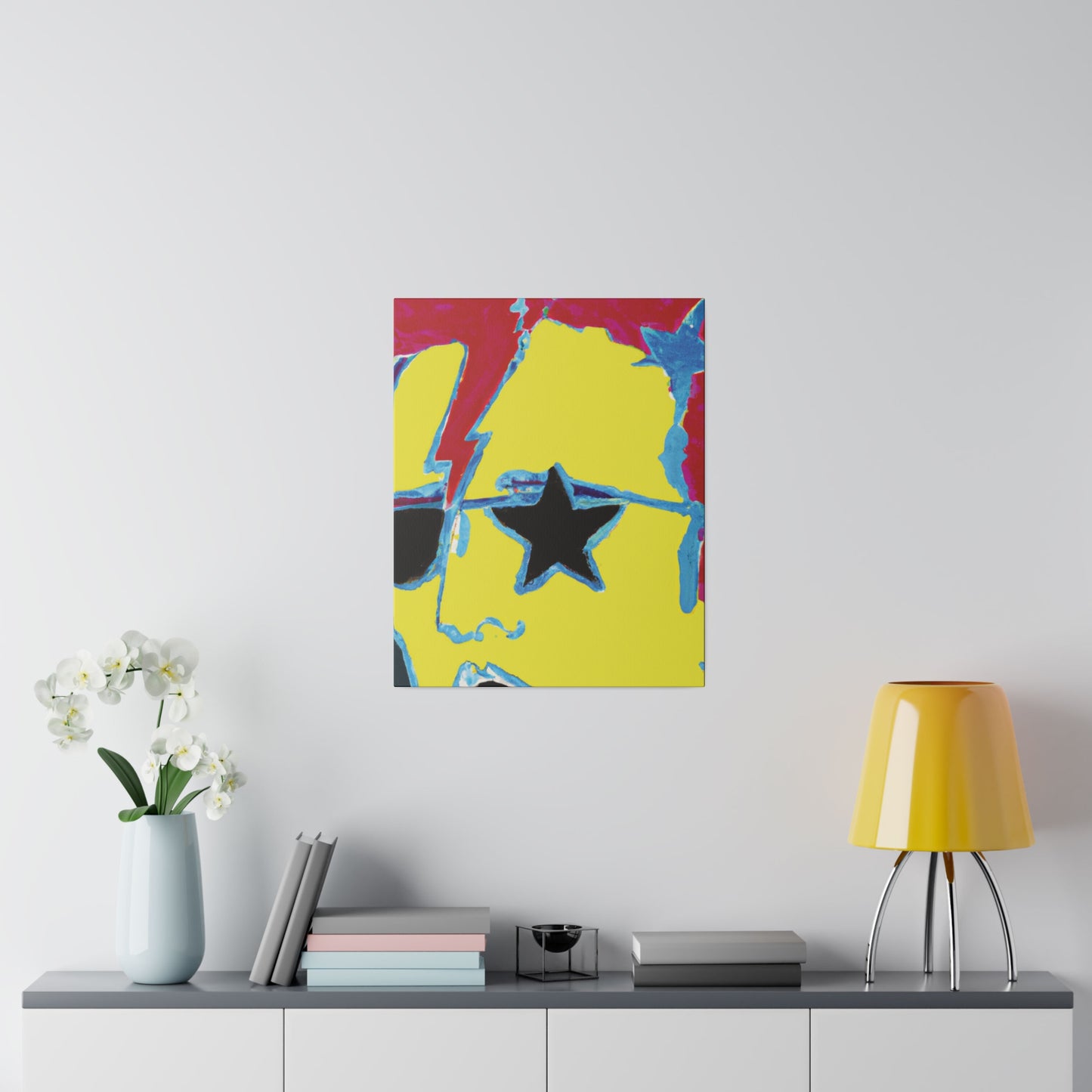 1454X - Rockstar Painting Print | Face | Abstract | Poster | Home Decor | Wall Art | Music Art | Canvas