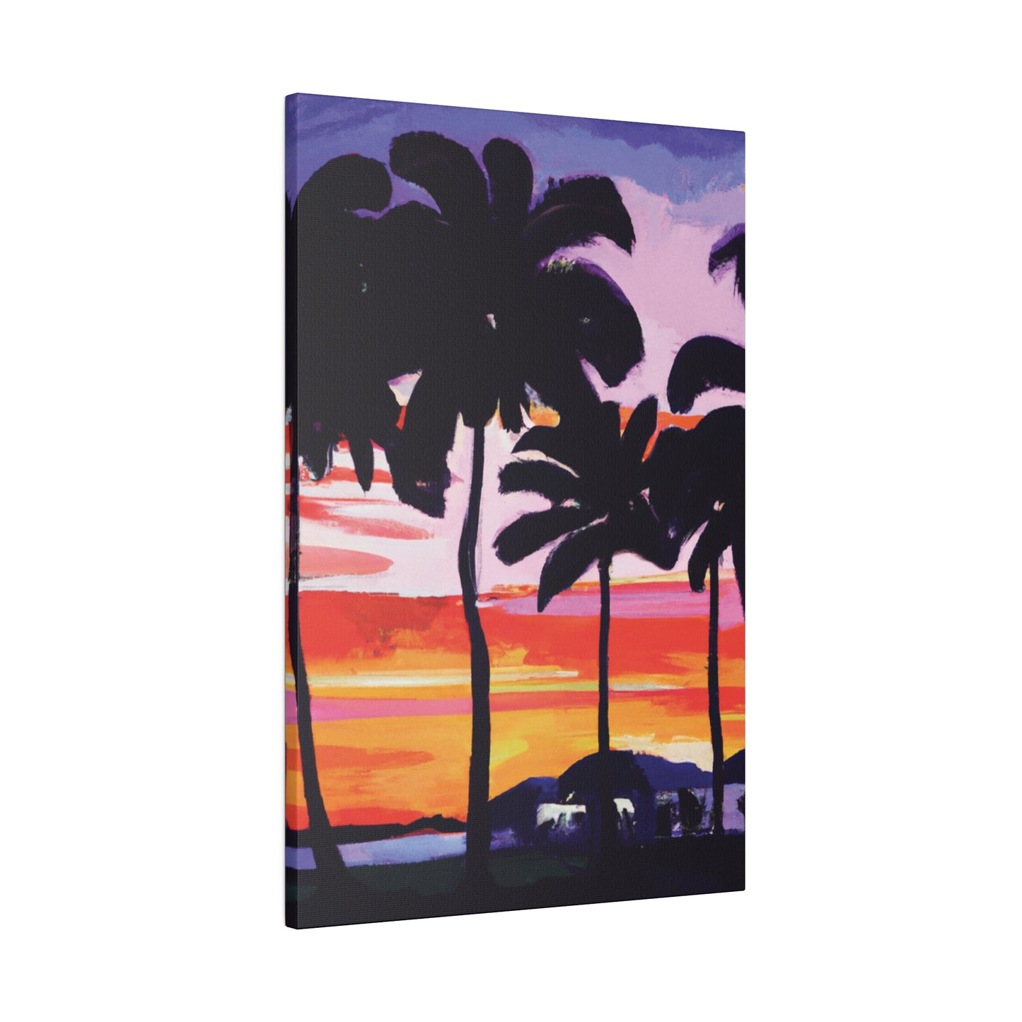 2948T - Miami Beach Sunset Painting Print | Miami | Beach | Sunset | Poster | Home Decor | Wall Art | Canvas