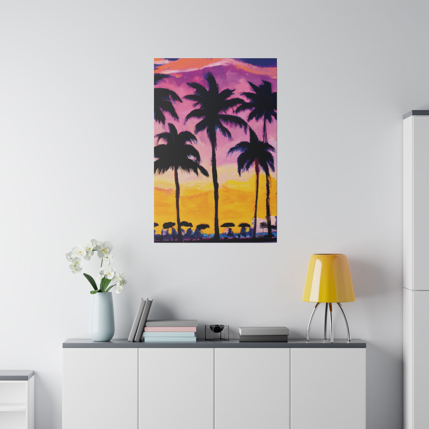 4102I - Miami Beach Sunset Painting Print | Miami | Beach | Sunset | Poster | Home Decor | Wall Art | Canvas