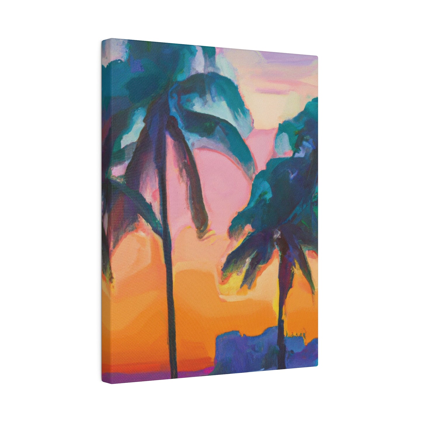 6494M - Miami Beach Sunset Painting Print | Miami | Beach | Sunset | Poster | Home Decor | Wall Art | Canvas