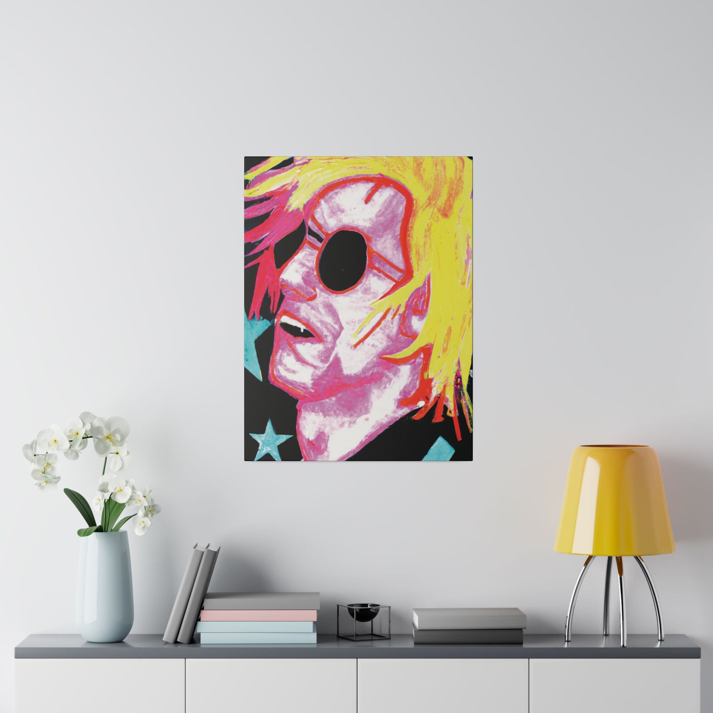 5123P - Rockstar Painting Print | Face | Abstract | Poster | Home Decor | Wall Art | Music Art | Canvas