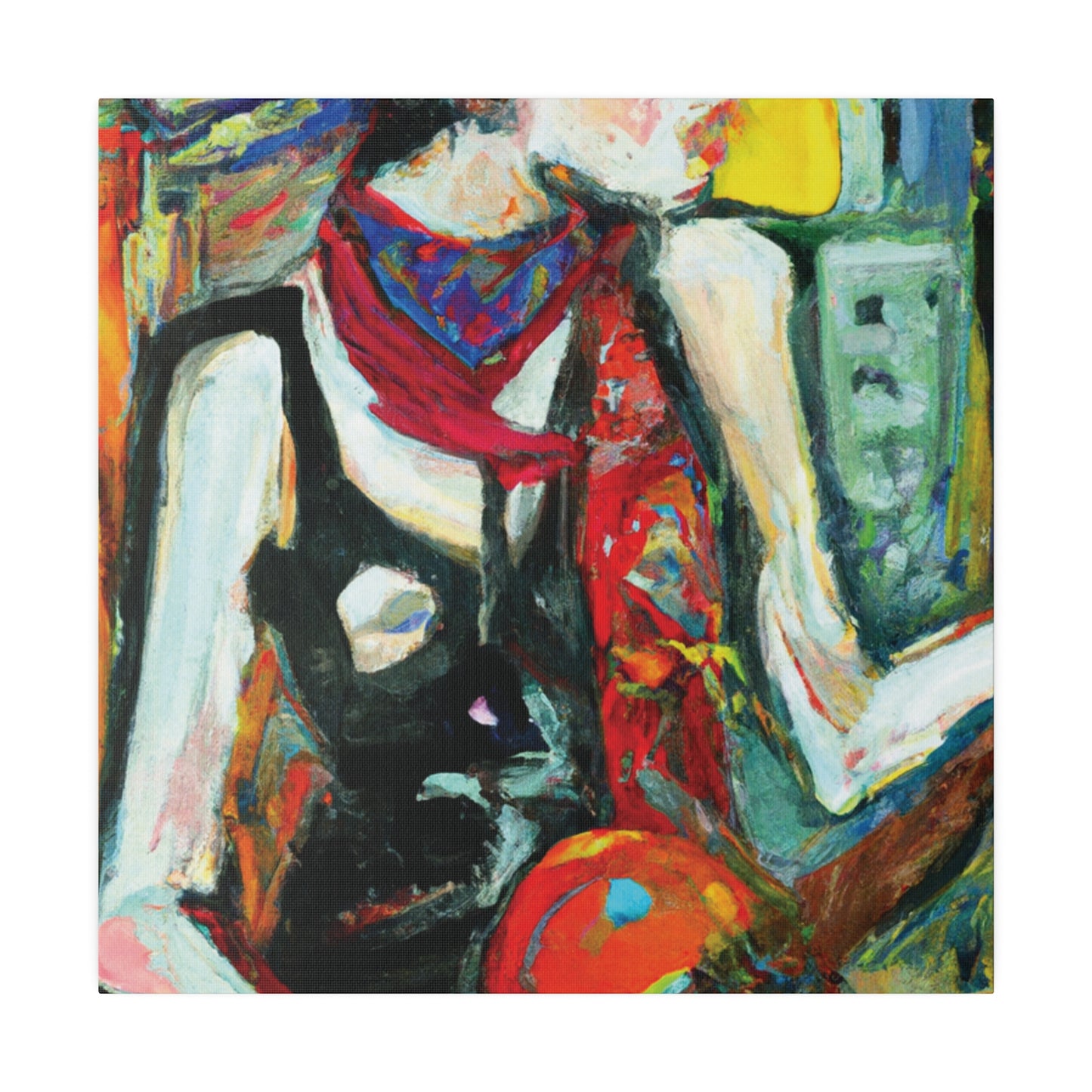 8733Q - Rockstar Oil Painting Style Print | Poster | Home Decor | Wall Art | Music Art | Canvas