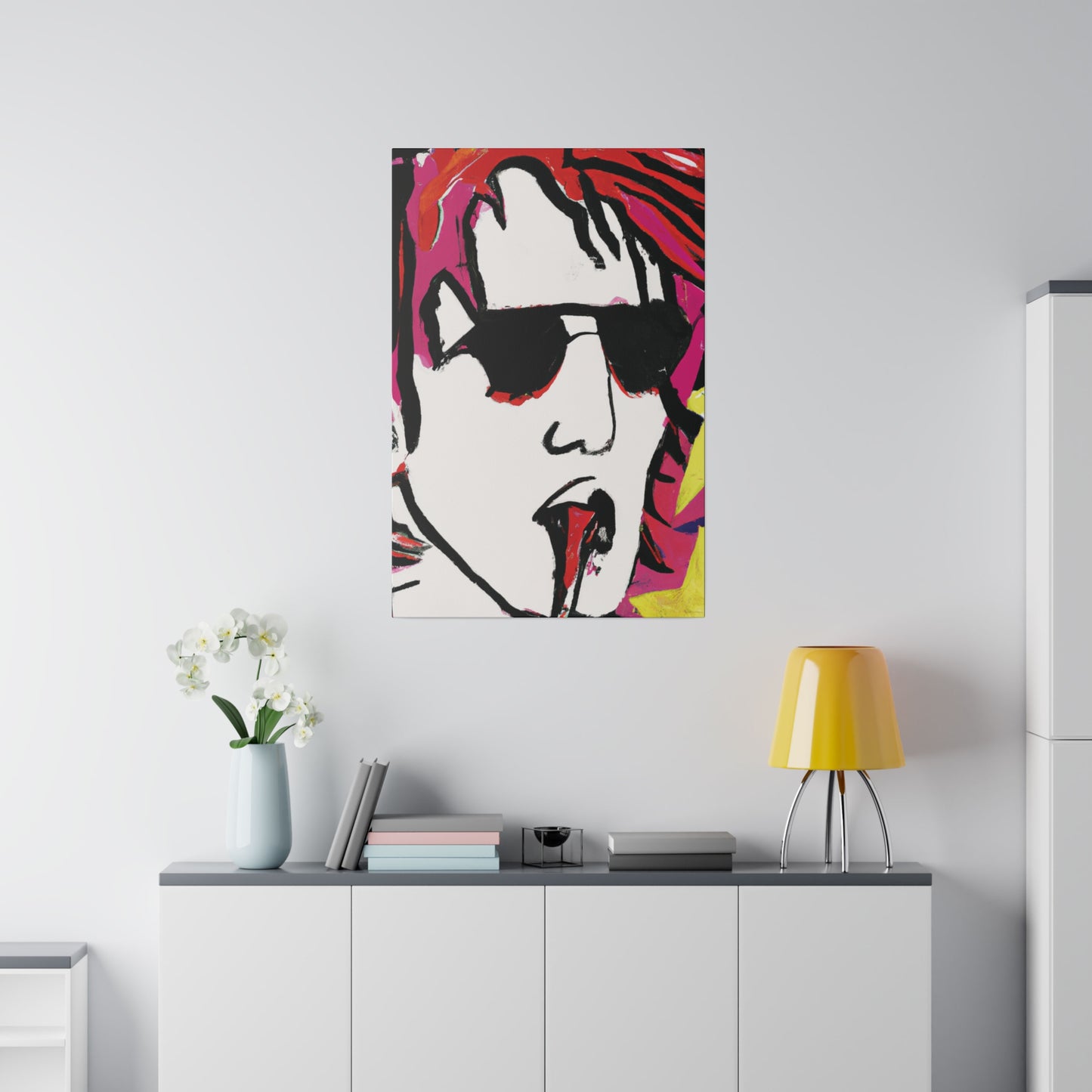 5233X - Rockstar Painting Print | Face | Abstract | Poster | Home Decor | Wall Art | Music Art | Canvas