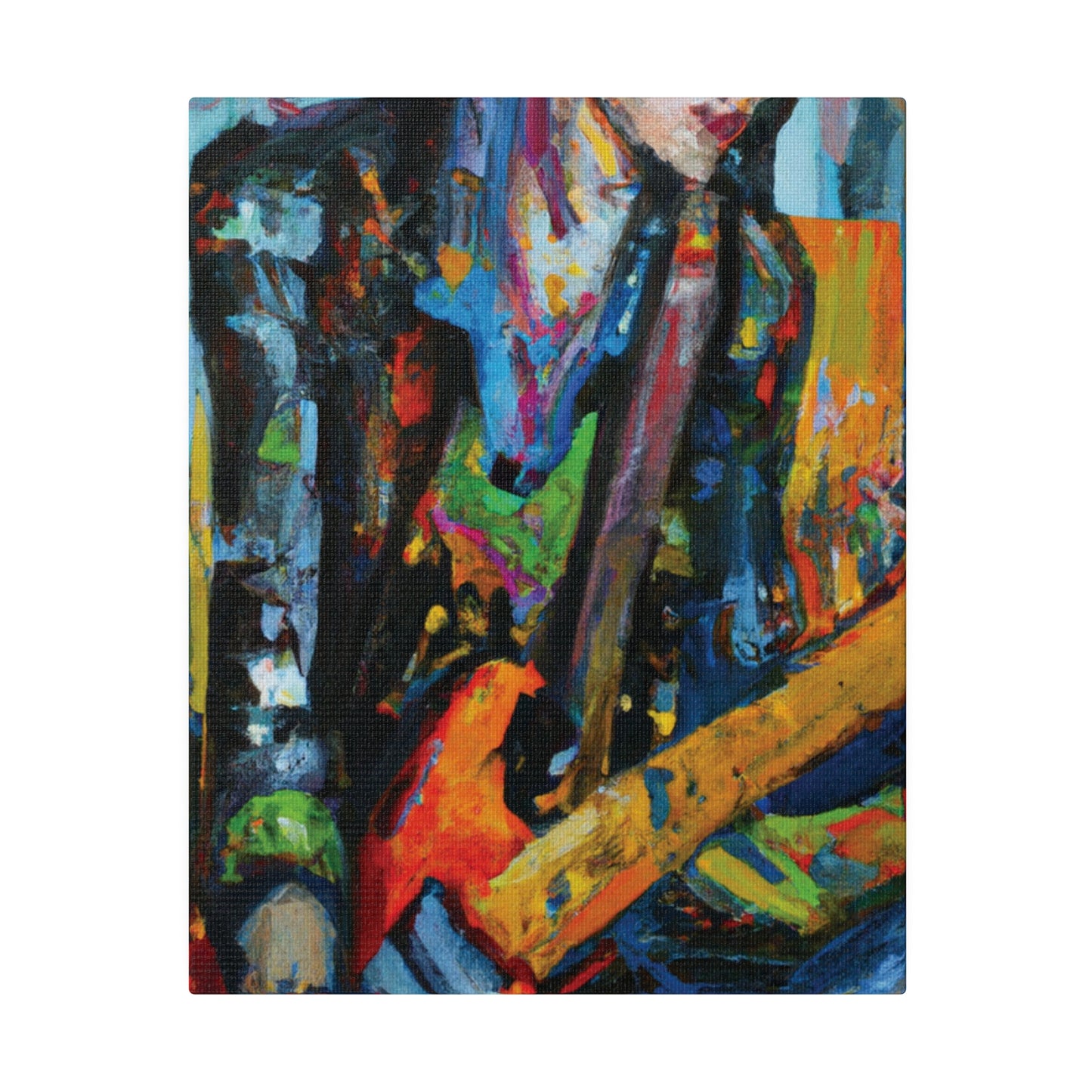 7893K - Rockstar Oil Painting Style Print | Poster | Home Decor | Wall Art | Music Art | Canvas