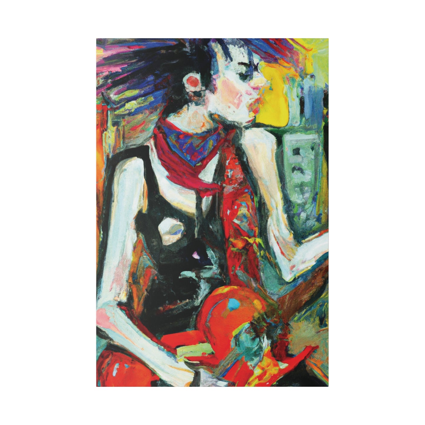 8733Q - Rockstar Oil Painting Style Print | Poster | Home Decor | Wall Art | Music Art | Canvas