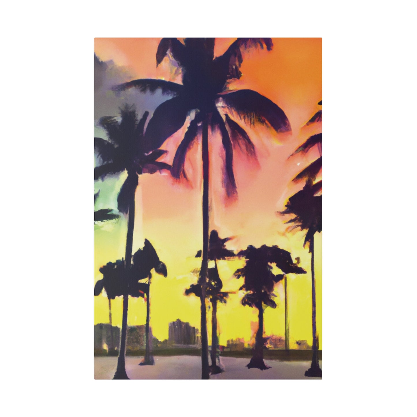 5608P - Miami Beach Sunset Painting Print | Miami | Beach | Sunset | Poster | Home Decor | Wall Art | Canvas