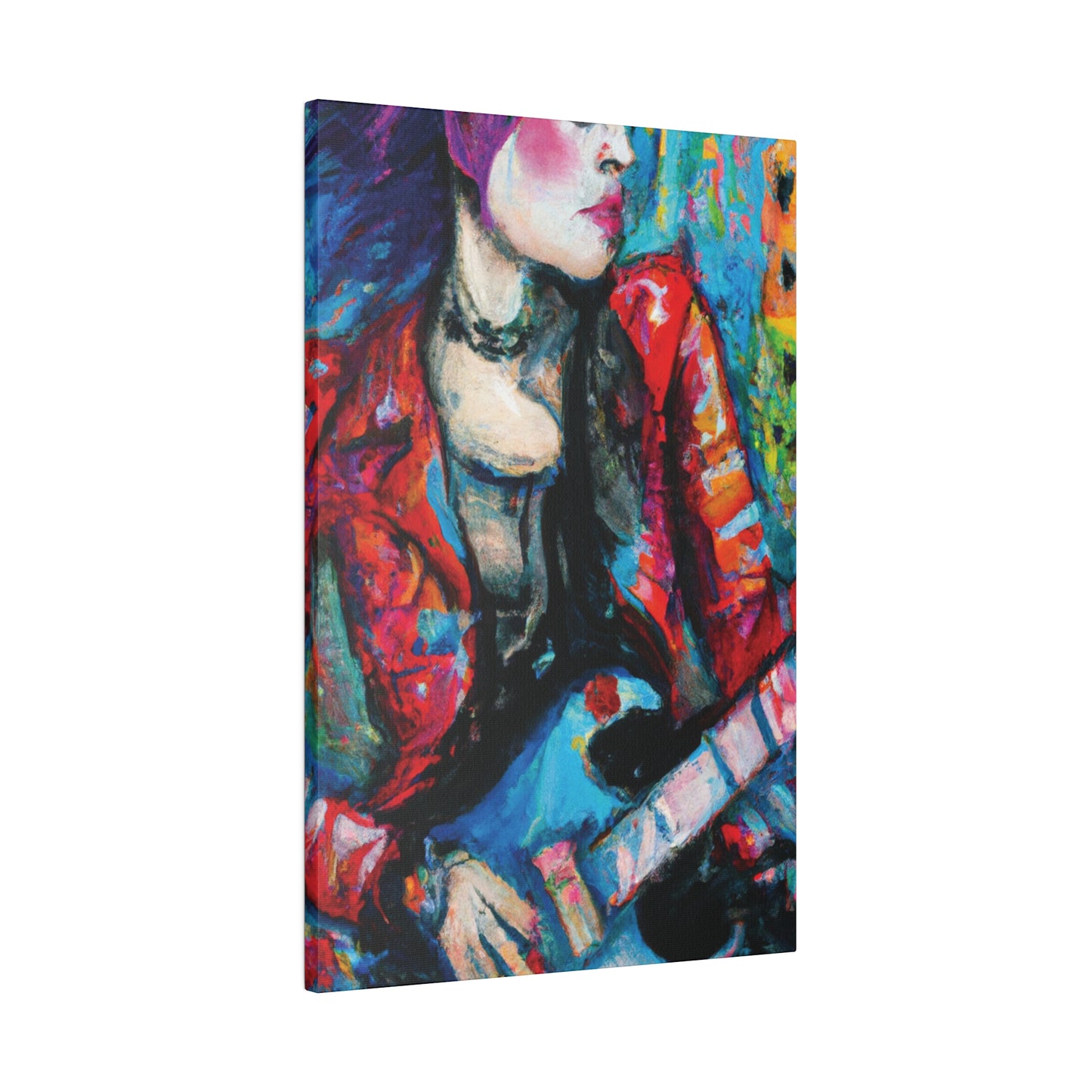 7551J - Rockstar Oil Painting Style Print | Poster | Home Decor | Wall Art | Music Art | Canvas