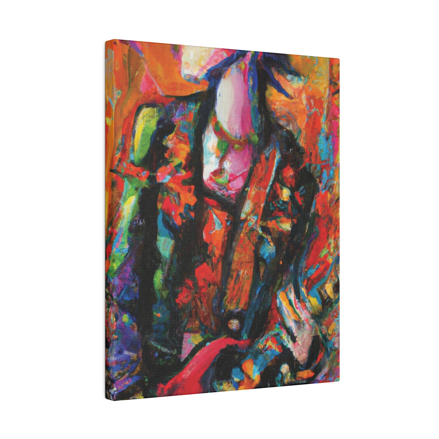 8245G - Rockstar Oil Painting Style Print | Poster | Home Decor | Wall Art | Music Art | Canvas