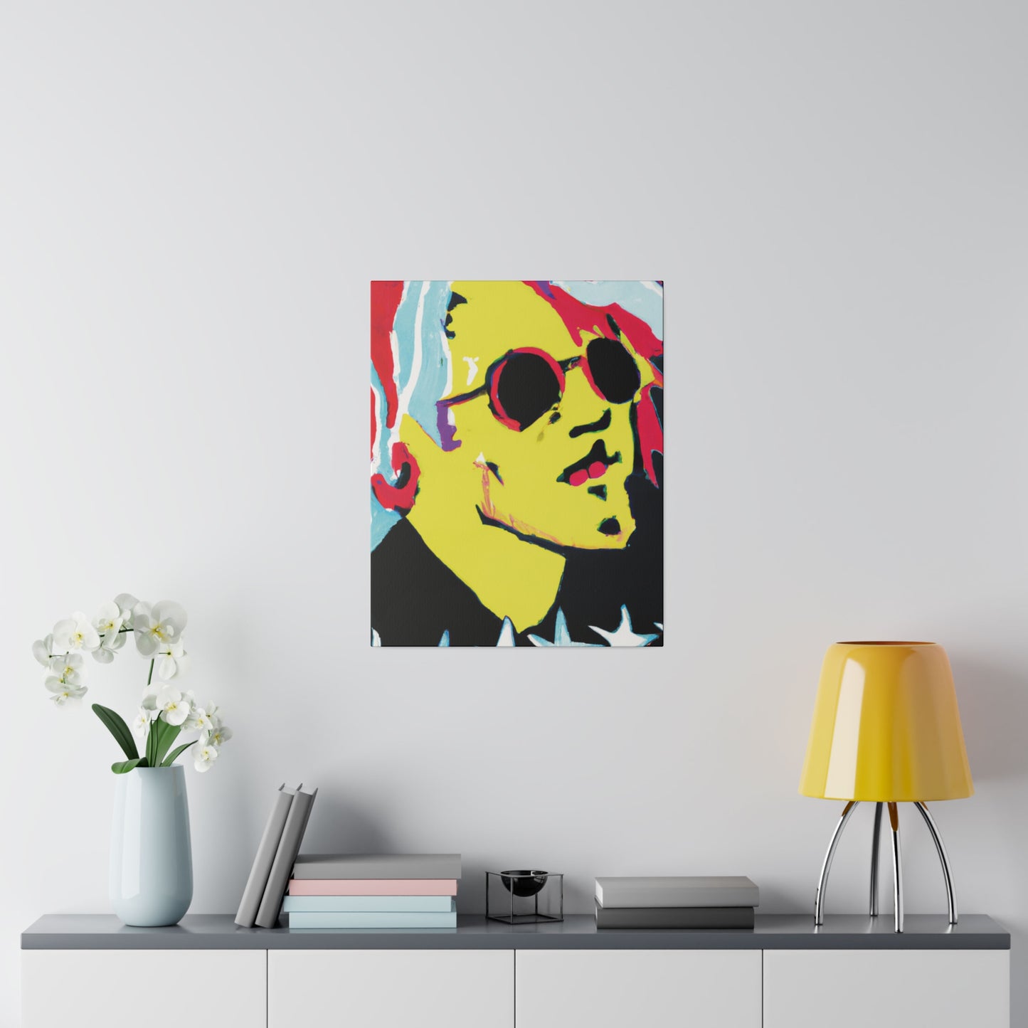 6475K - Rockstar Painting Print | Face | Abstract | Poster | Home Decor | Wall Art | Music Art | Canvas