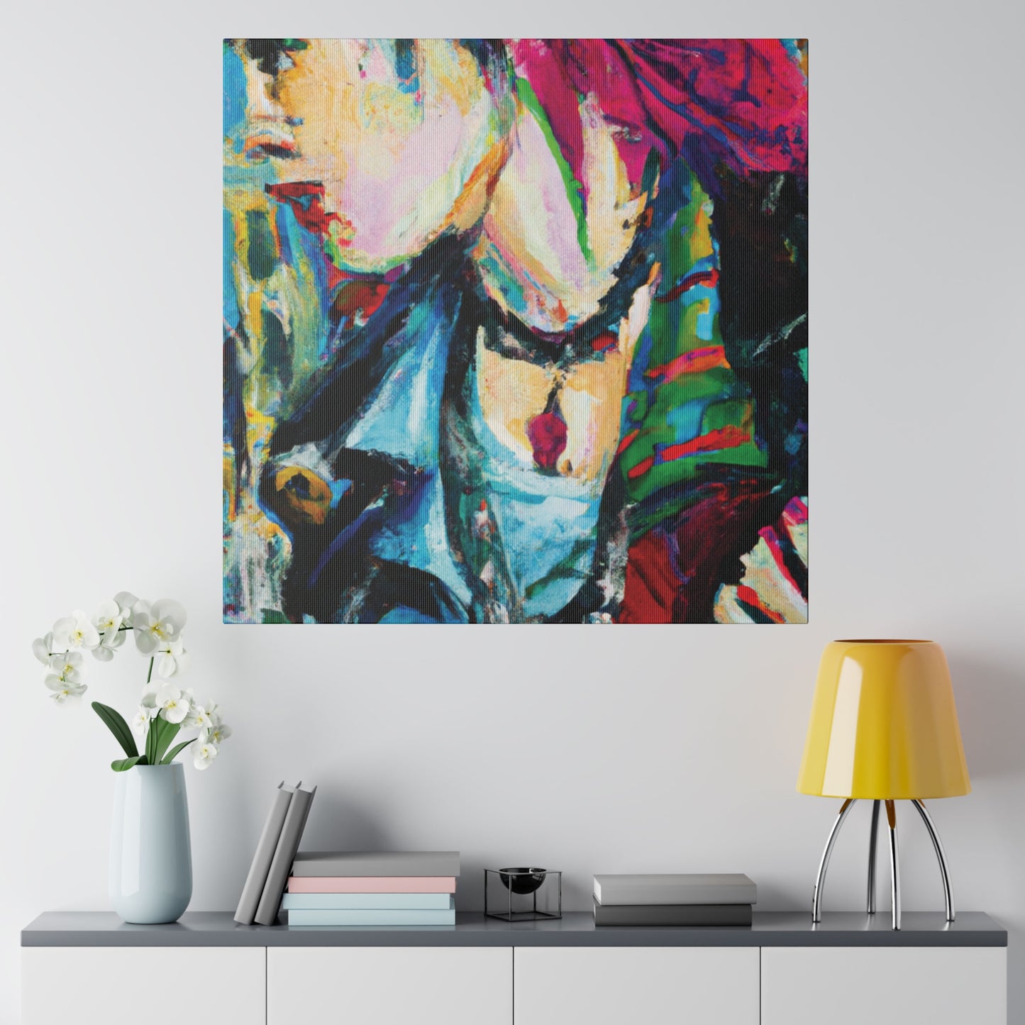 4106Q - Rockstar Oil Painting Style Print | Poster | Home Decor | Wall Art | Music Art | Canvas