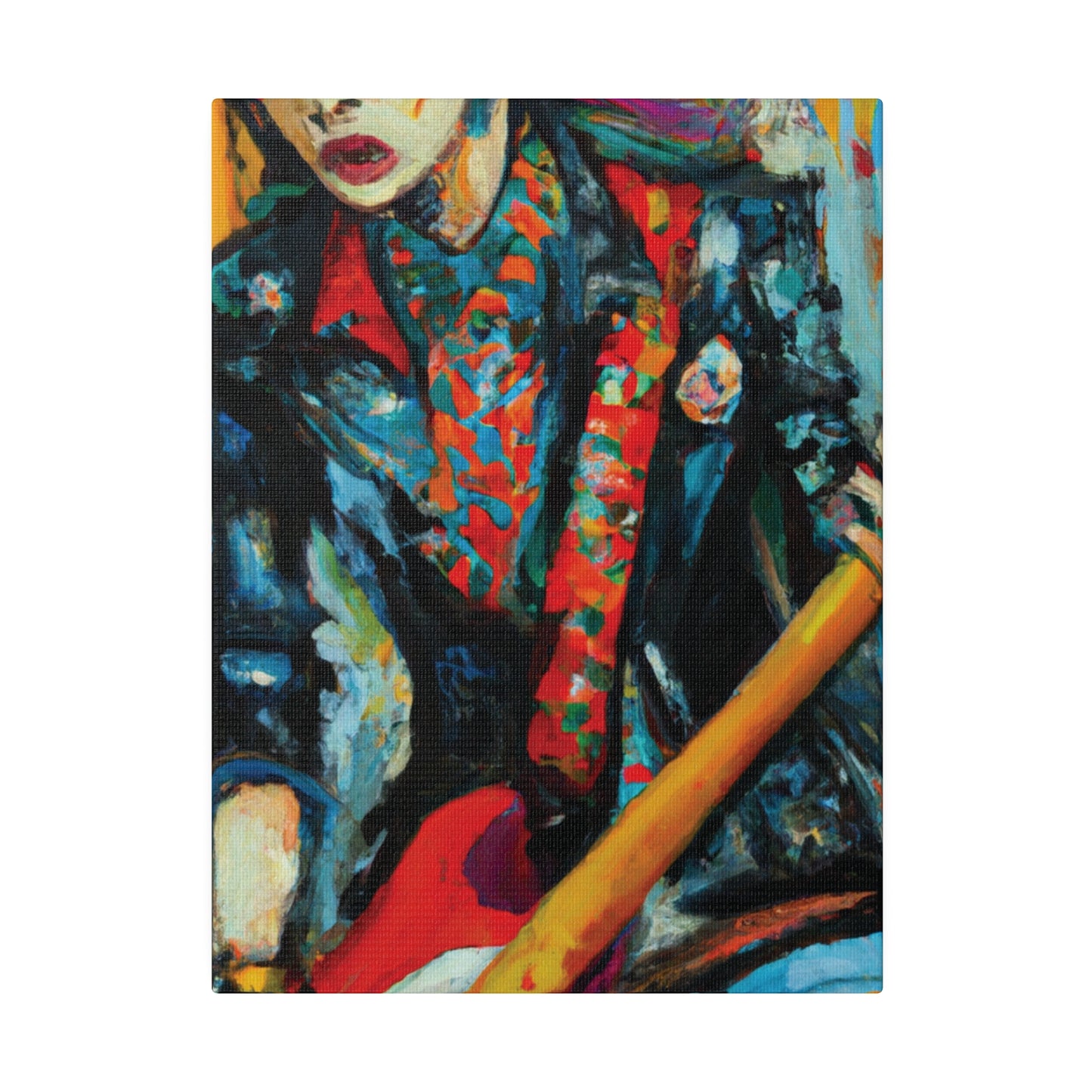 9697B - Rockstar Oil Painting Style Print | Poster | Home Decor | Wall Art | Music Art | Canvas
