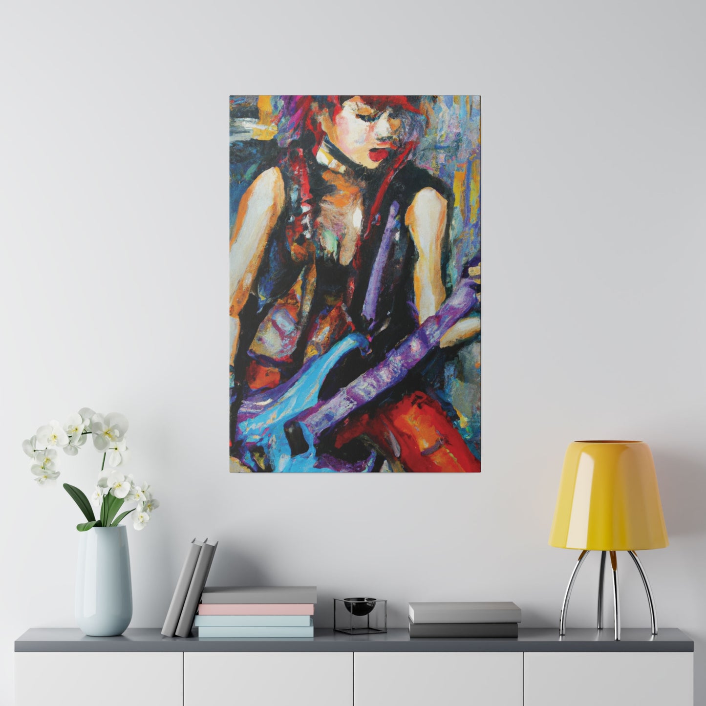 6251Z - Rockstar Oil Painting Style Print | Poster | Home Decor | Wall Art | Music Art | Canvas