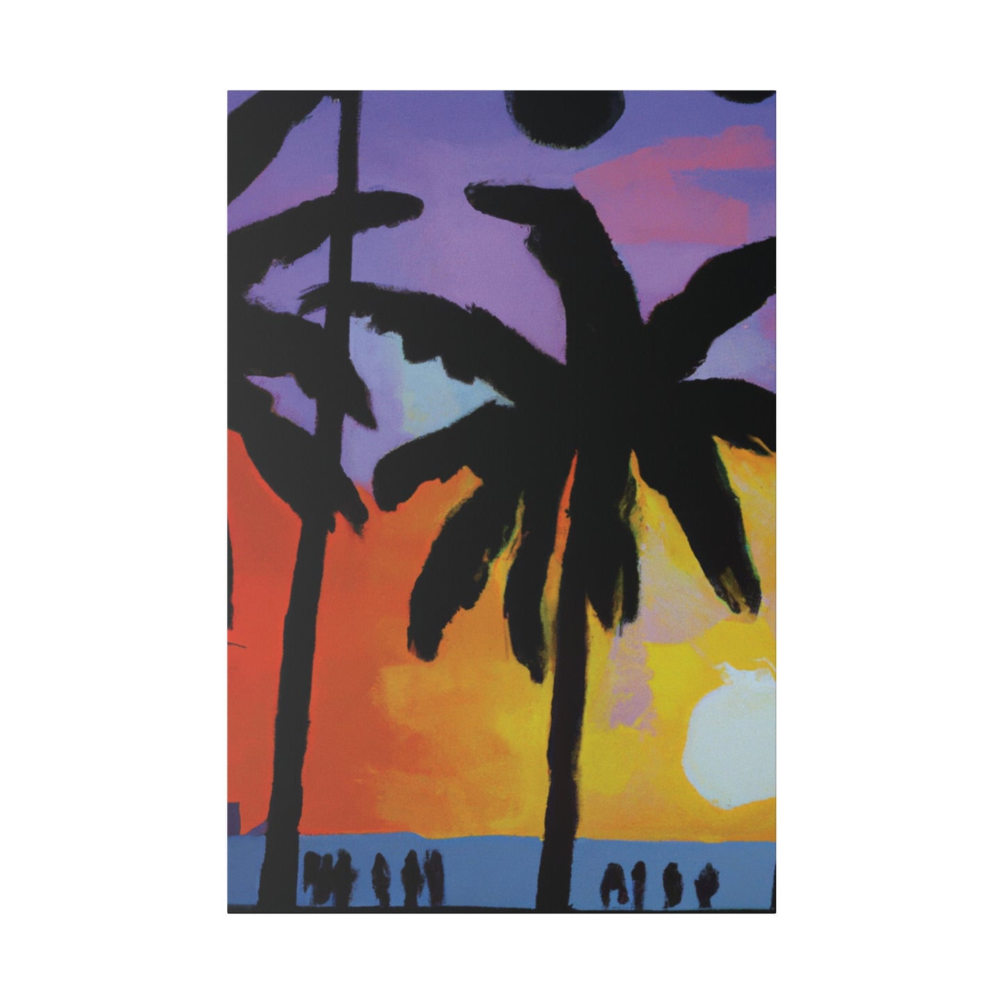 8594V - Miami Beach Sunset Painting Print | Miami | Beach | Sunset | Poster | Home Decor | Wall Art | Canvas