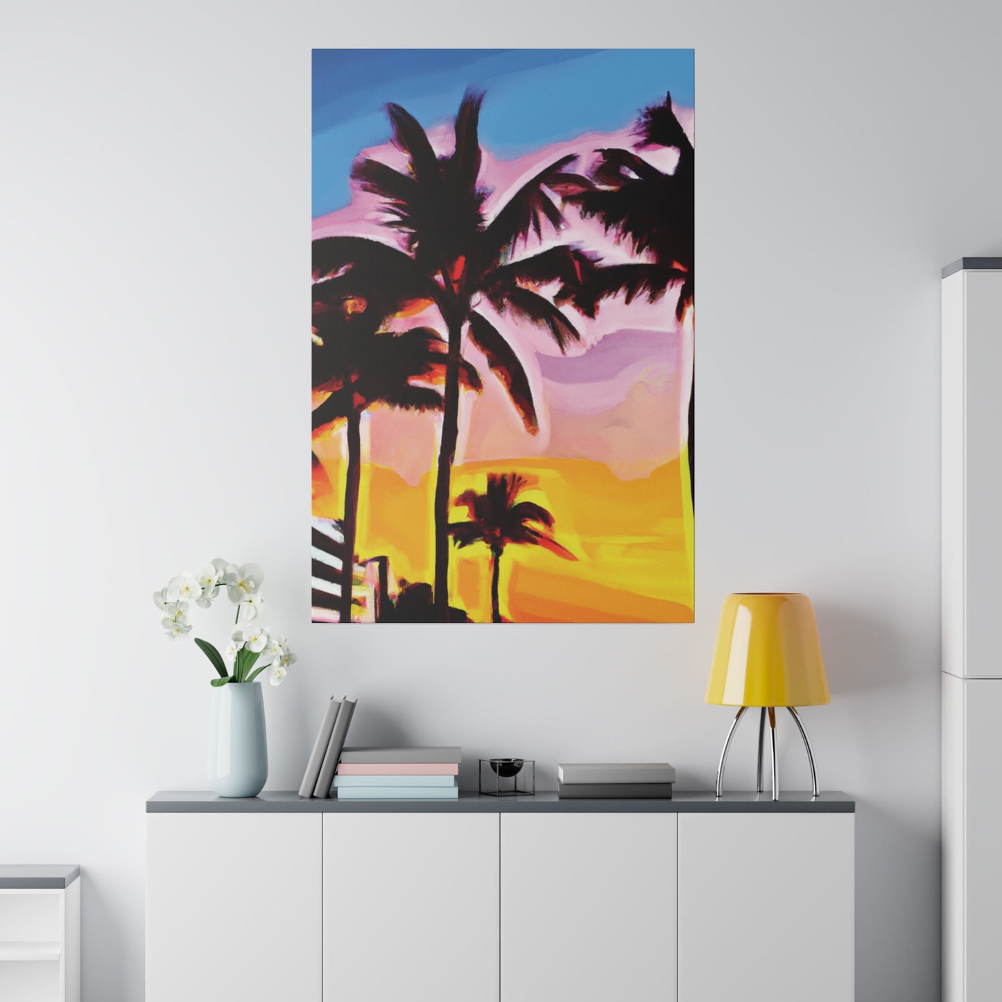 742X - Miami Beach Sunset Painting Print | Miami | Beach | Sunset | Poster | Home Decor | Wall Art | Canvas