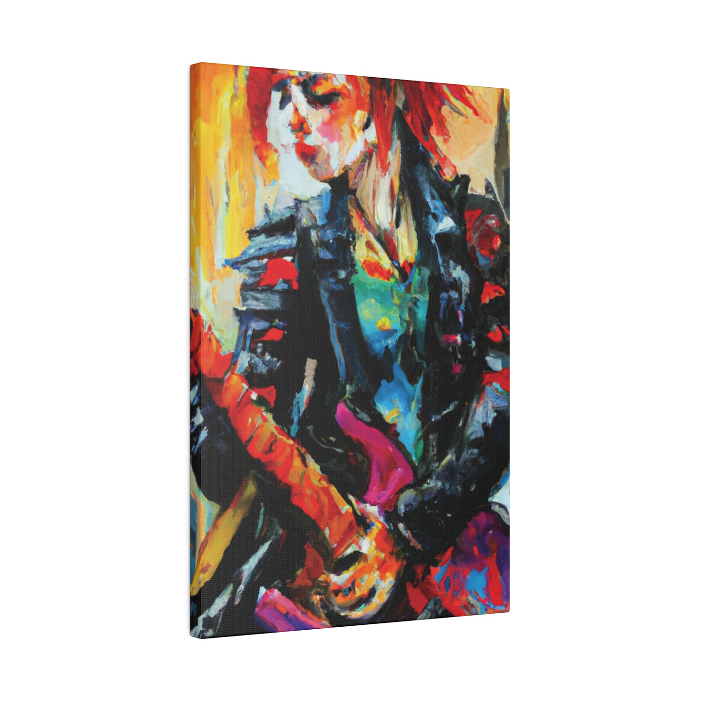 8596X - Rockstar Oil Painting Style Print | Poster | Home Decor | Wall Art | Music Art | Canvas