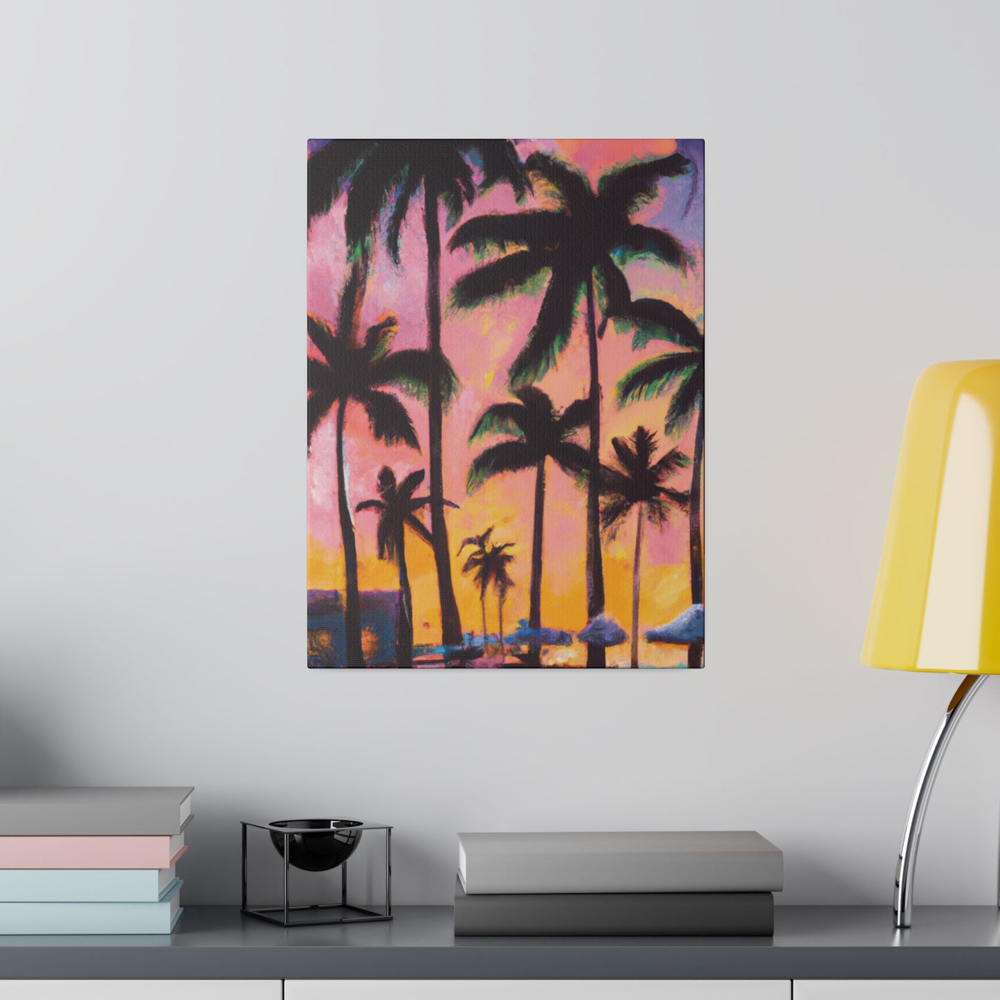 7524X - Miami Beach Sunset Painting Print | Miami | Beach | Sunset | Poster | Home Decor | Wall Art | Canvas