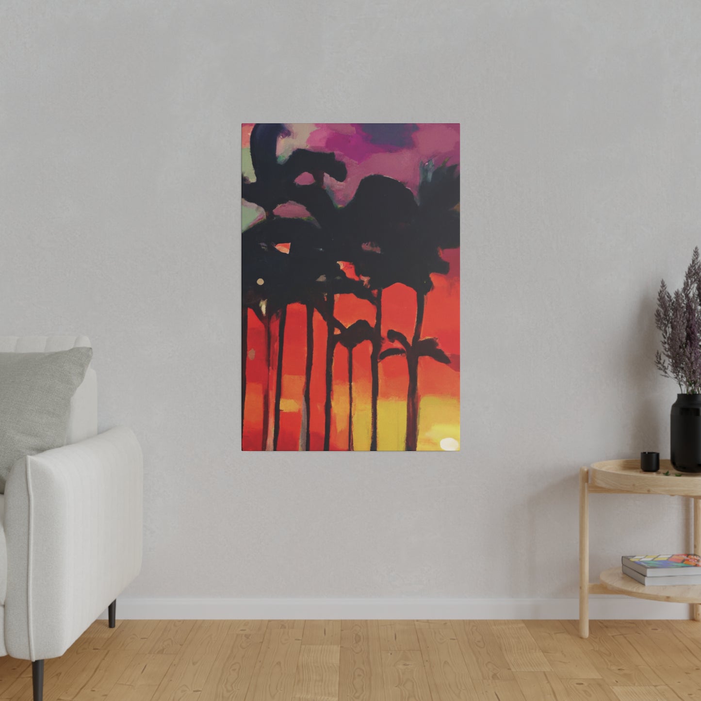 9653K - Miami Beach Sunset Painting Print | Miami | Beach | Sunset | Poster | Home Decor | Wall Art | Canvas
