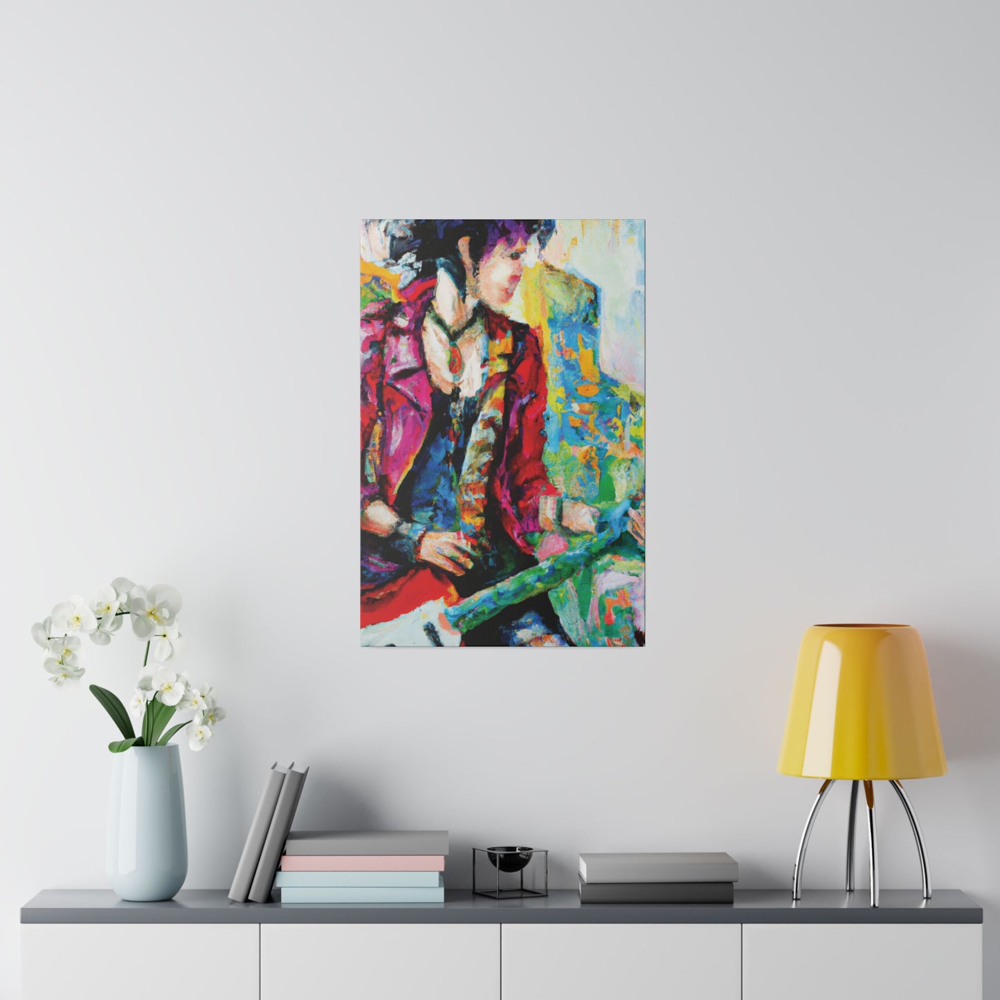 7234K - Rockstar Oil Painting Style Print | Poster | Home Decor | Wall Art | Music Art | Canvas