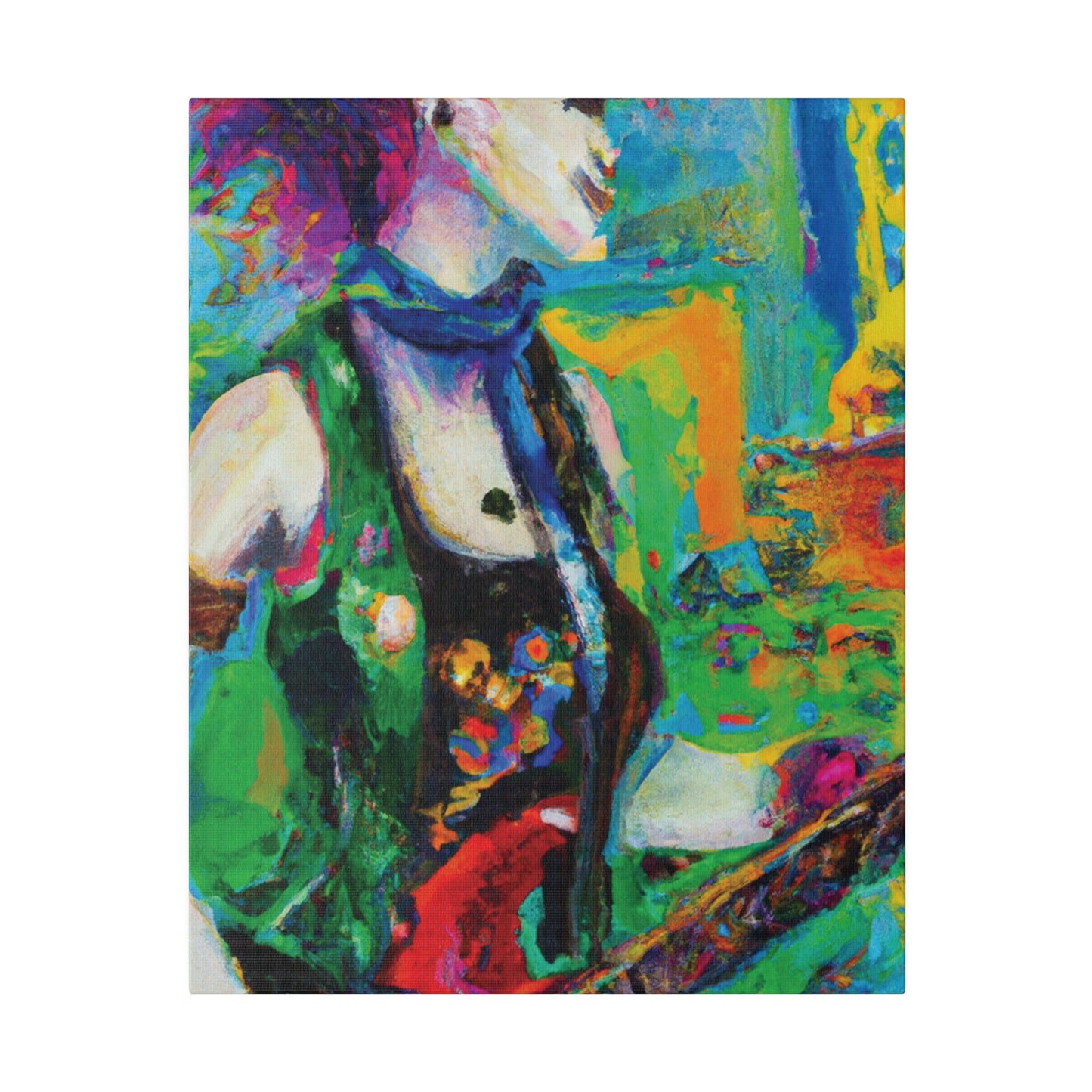 3467C - Rockstar Oil Painting Style Print | Poster | Home Decor | Wall Art | Music Art | Canvas