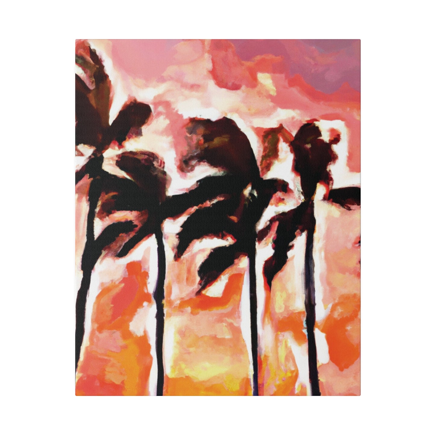 6129V - Miami Beach Sunset Painting Print | Miami | Beach | Sunset | Poster | Home Decor | Wall Art | Canvas