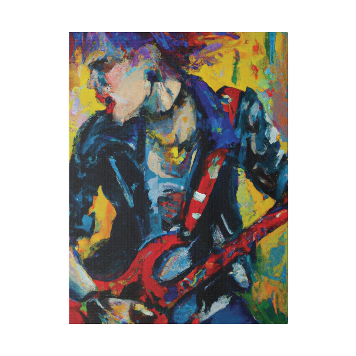 2249F - Rockstar Oil Painting Style Print | Poster | Home Decor | Wall Art | Music Art | Canvas