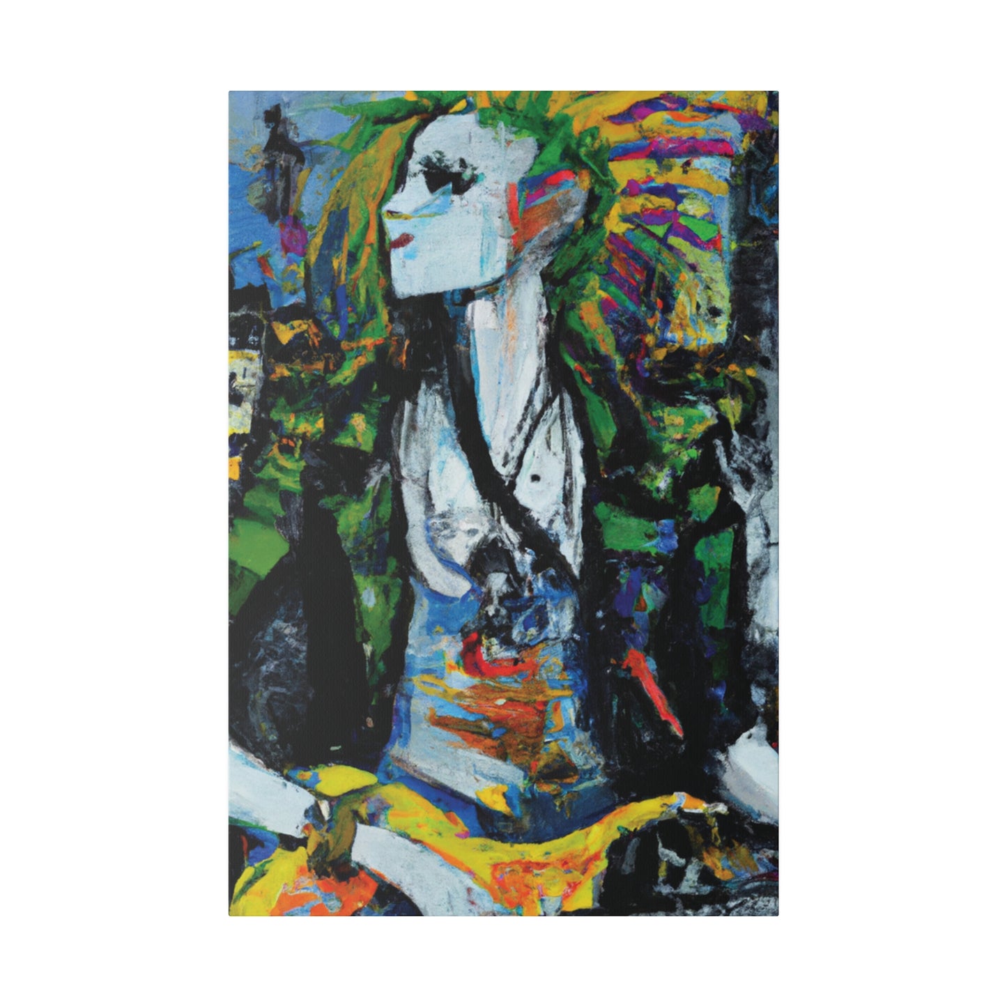 2708A - Rockstar Oil Painting Style Print | Poster | Home Decor | Wall Art | Music Art | Canvas