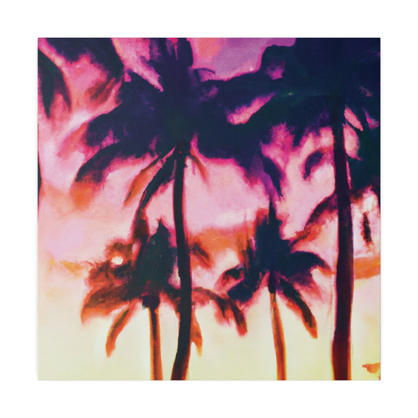 7266A - Miami Beach Sunset Painting Print | Miami | Beach | Sunset | Poster | Home Decor | Wall Art | Canvas