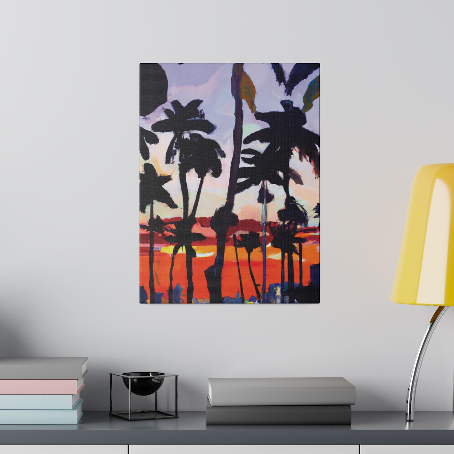 4161D - Miami Beach Sunset Painting Print | Miami | Beach | Sunset | Poster | Home Decor | Wall Art | Canvas