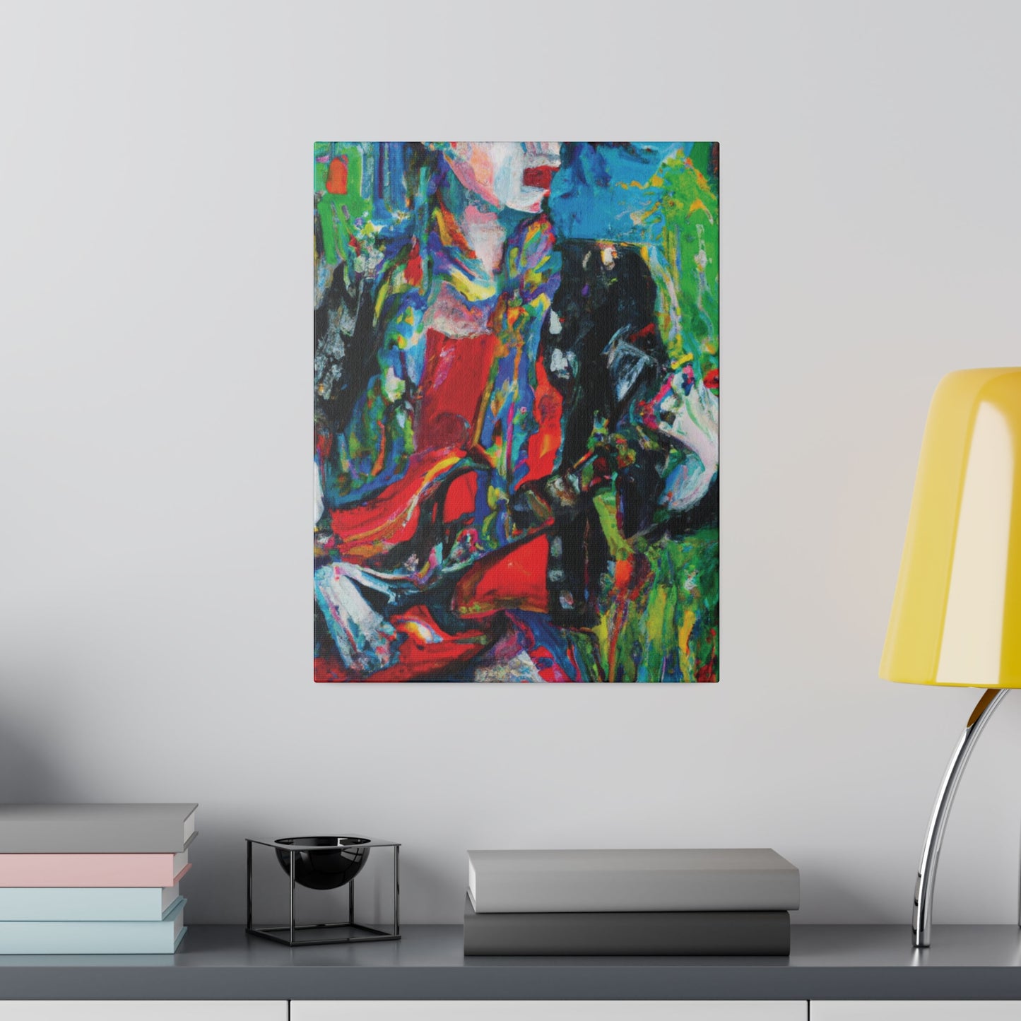 8276X - Rockstar Oil Painting Style Print | Poster | Home Decor | Wall Art | Music Art | Canvas