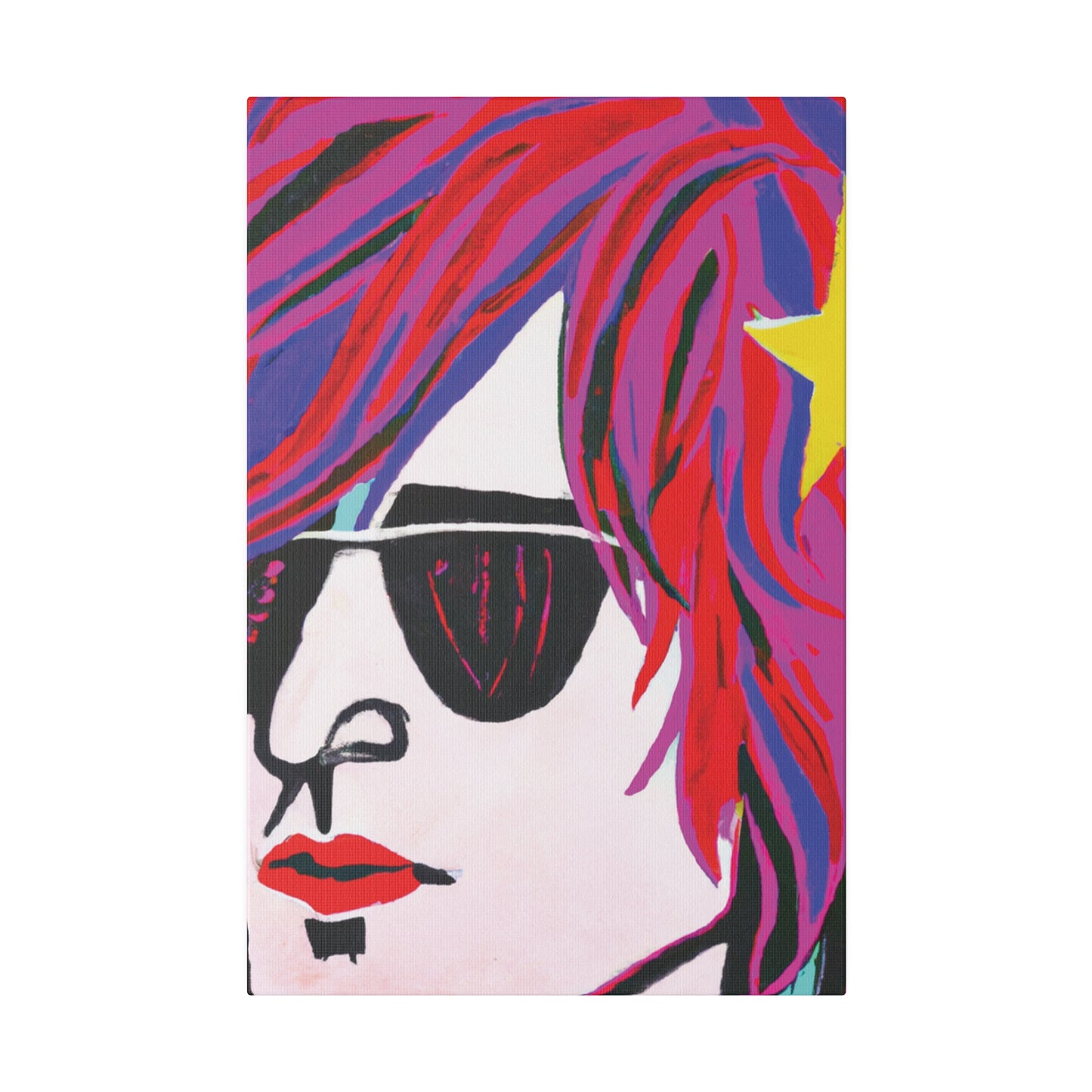 3293X - Rockstar Painting Print | Face | Abstract | Poster | Home Decor | Wall Art | Music Art | Canvas