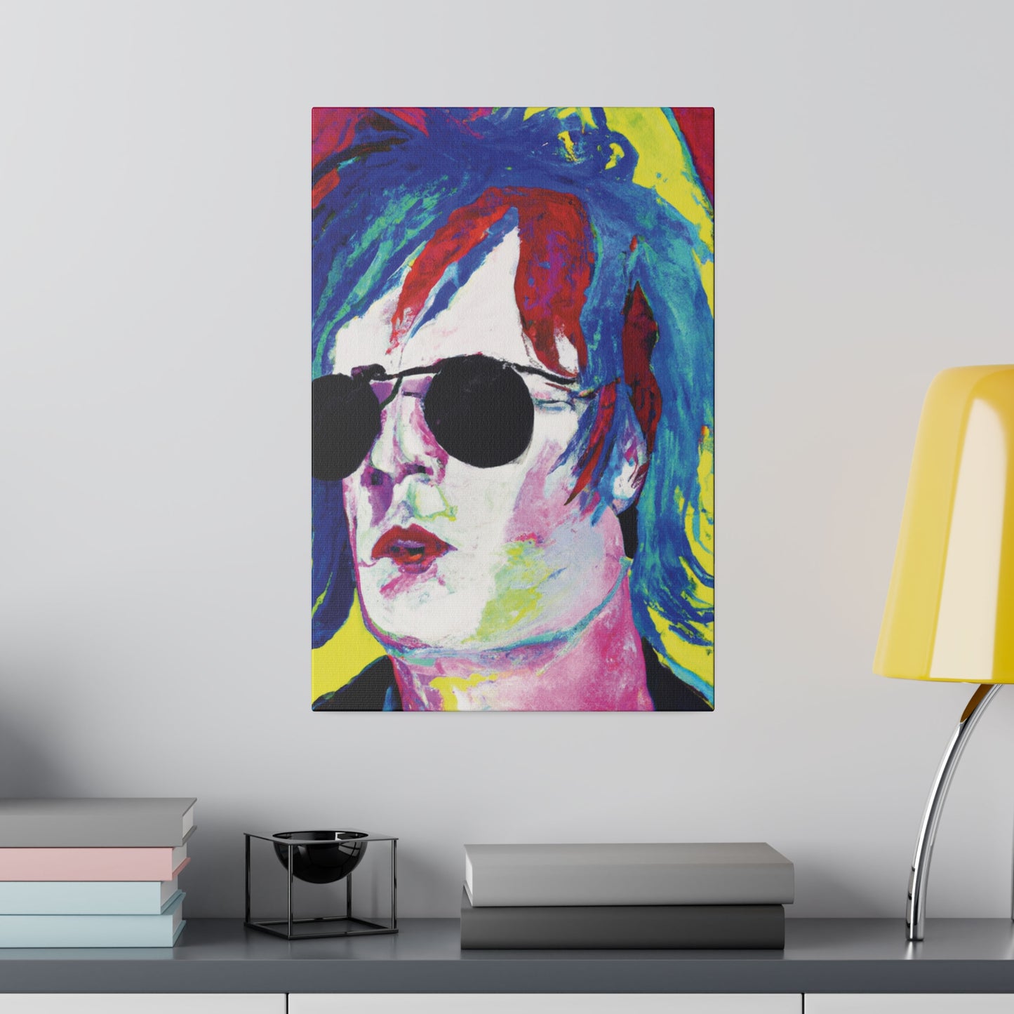 7634A - Rockstar Painting Print | Face | Abstract | Poster | Home Decor | Wall Art | Music Art | Canvas