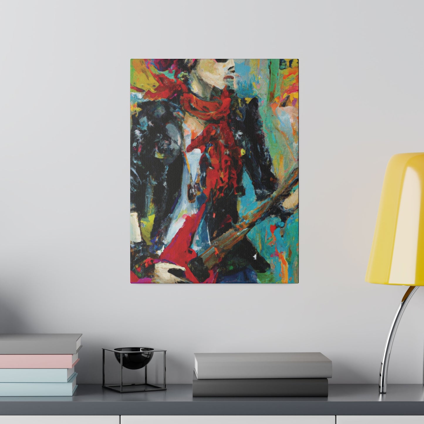 4292C - Rockstar Oil Painting Style Print | Poster | Home Decor | Wall Art | Music Art | Canvas