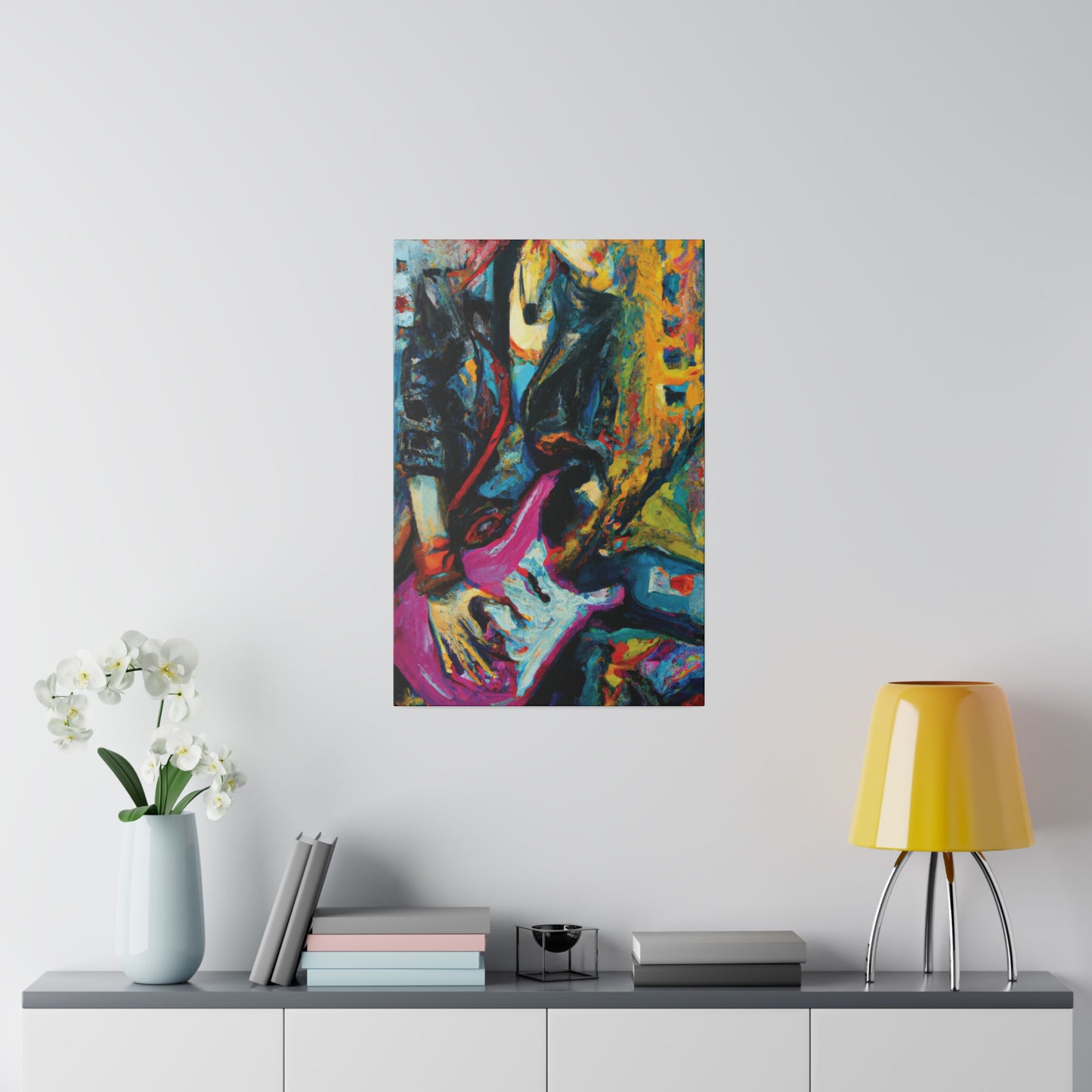 6873X - Rockstar Oil Painting Style Print | Poster | Home Decor | Wall Art | Music Art | Canvas