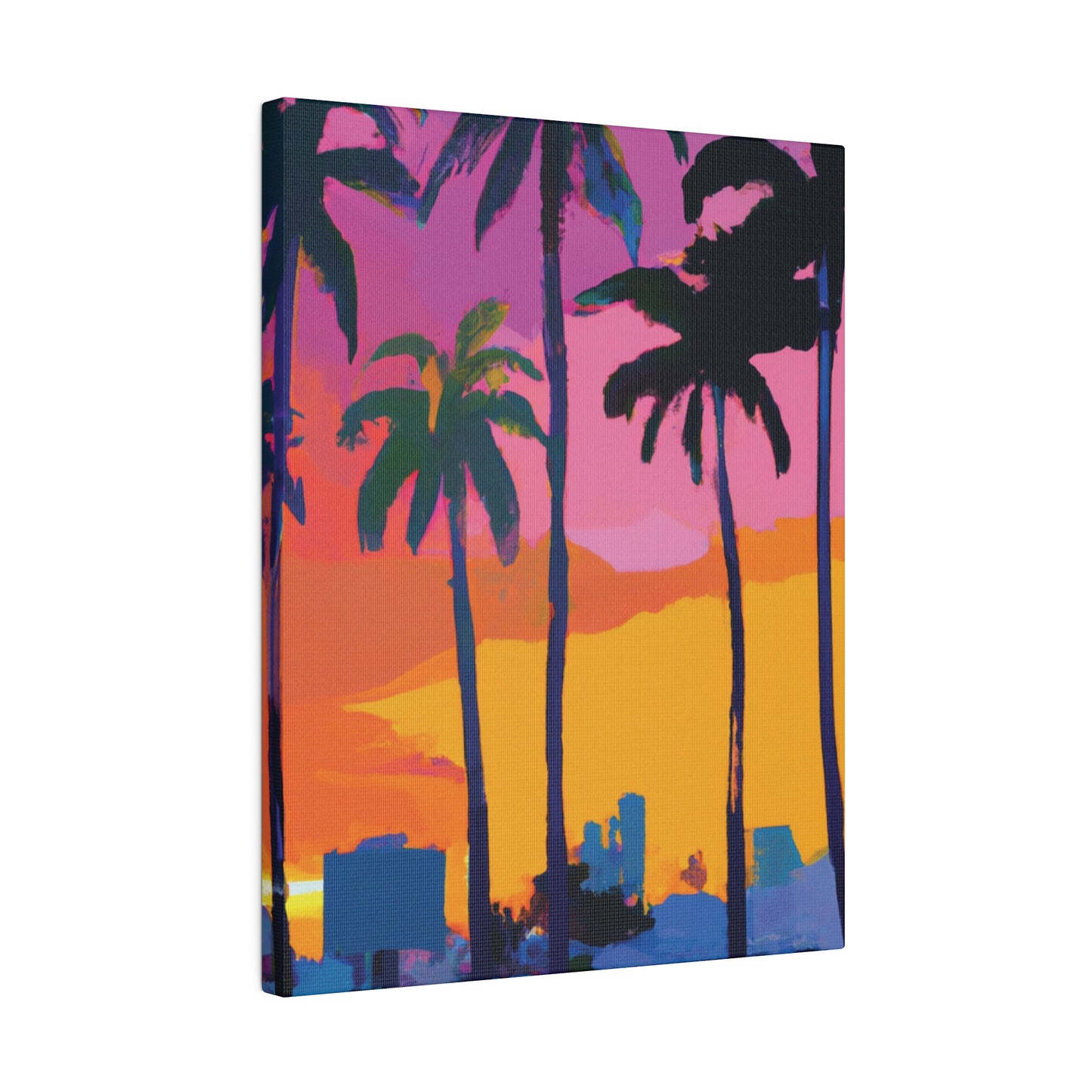 3546F - Miami Beach Sunset Painting Print | Miami | Beach | Sunset | Poster | Home Decor | Wall Art | Canvas