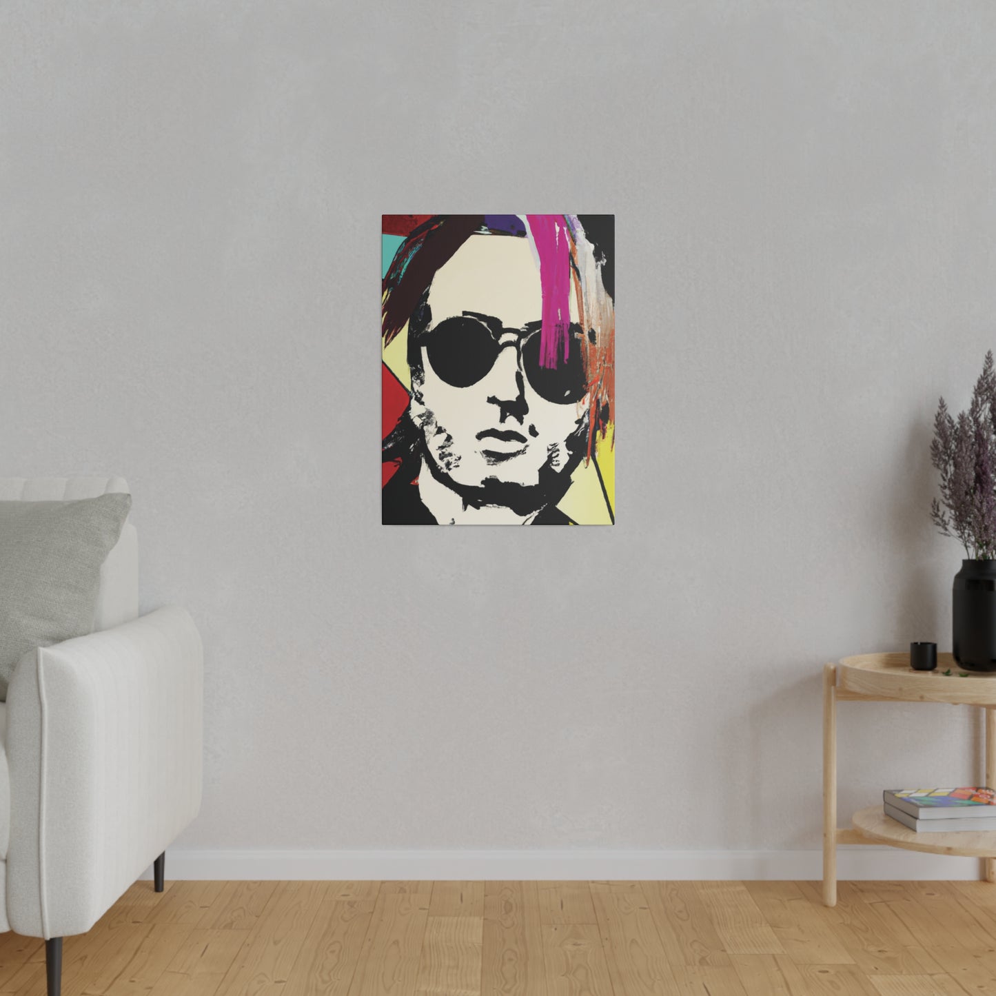 7641U - Rockstar Painting Print | Face | Abstract | Poster | Home Decor | Wall Art | Music Art | Canvas