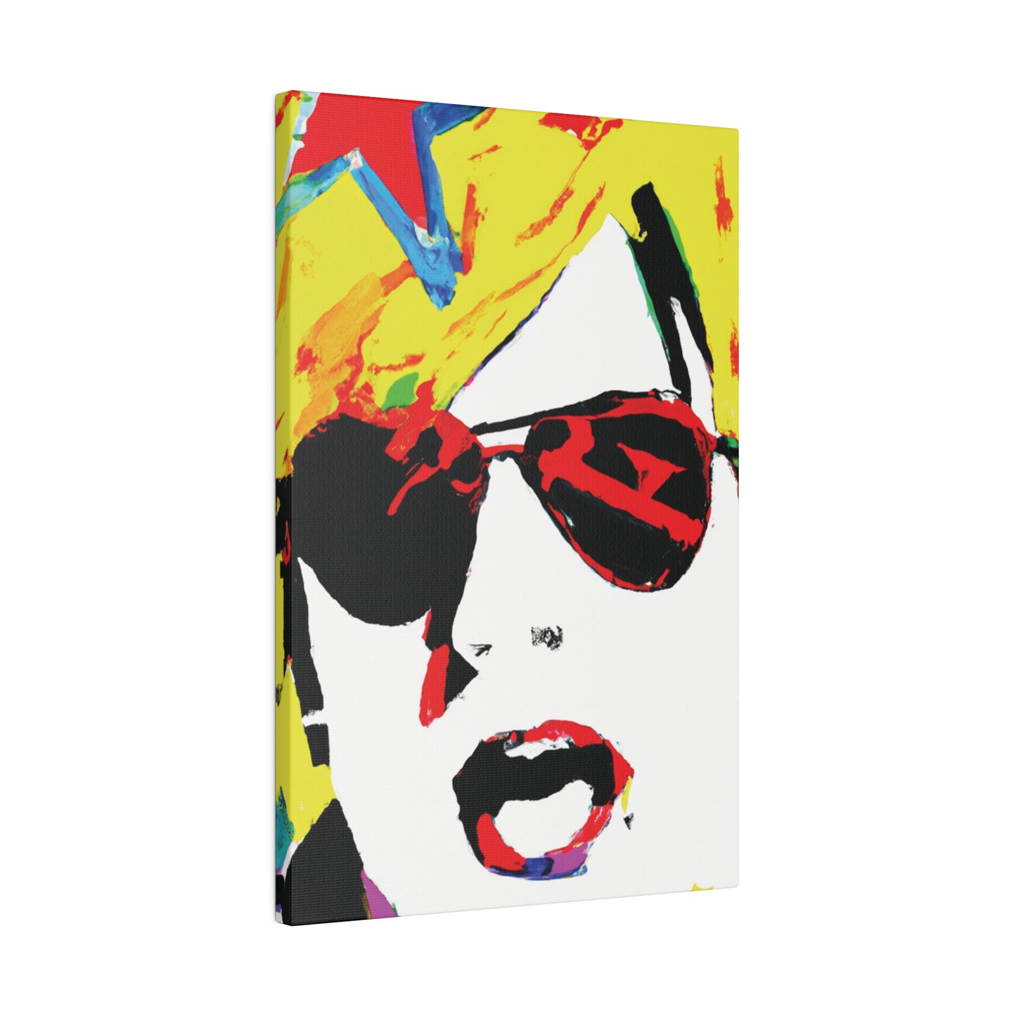 7931Q - Rockstar Painting Print | Face | Abstract | Poster | Home Decor | Wall Art | Music Art | Canvas