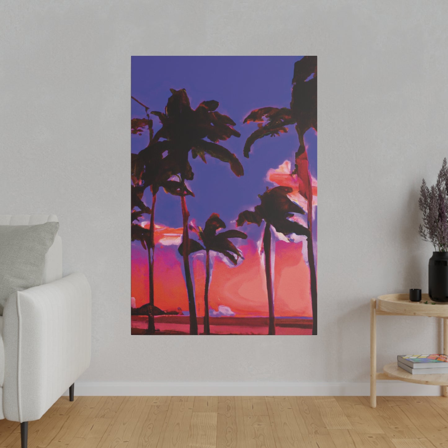 1387K - Miami Beach Sunset Painting Print | Miami | Beach | Sunset | Poster | Home Decor | Wall Art | Canvas