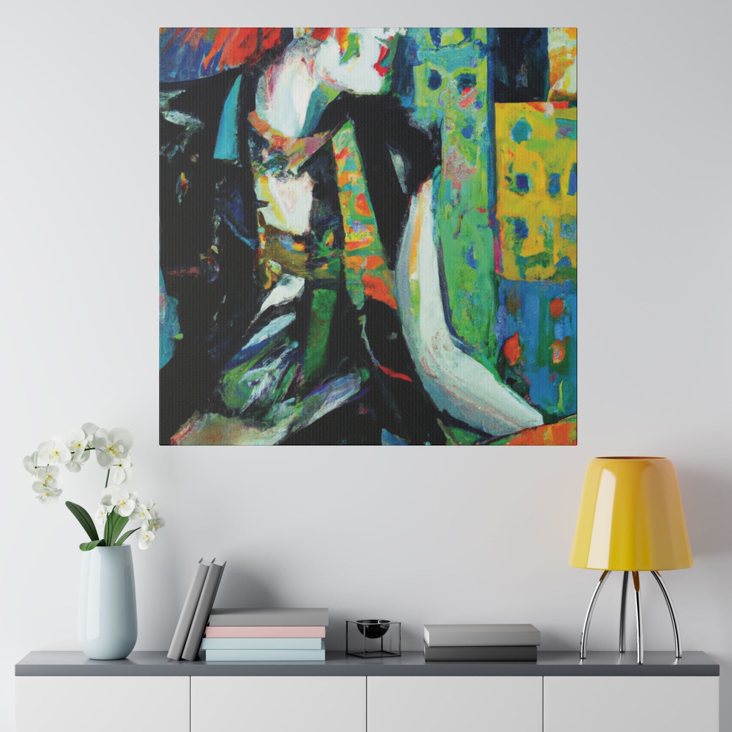 8726V - Rockstar Oil Painting Style Print | Poster | Home Decor | Wall Art | Music Art | Canvas