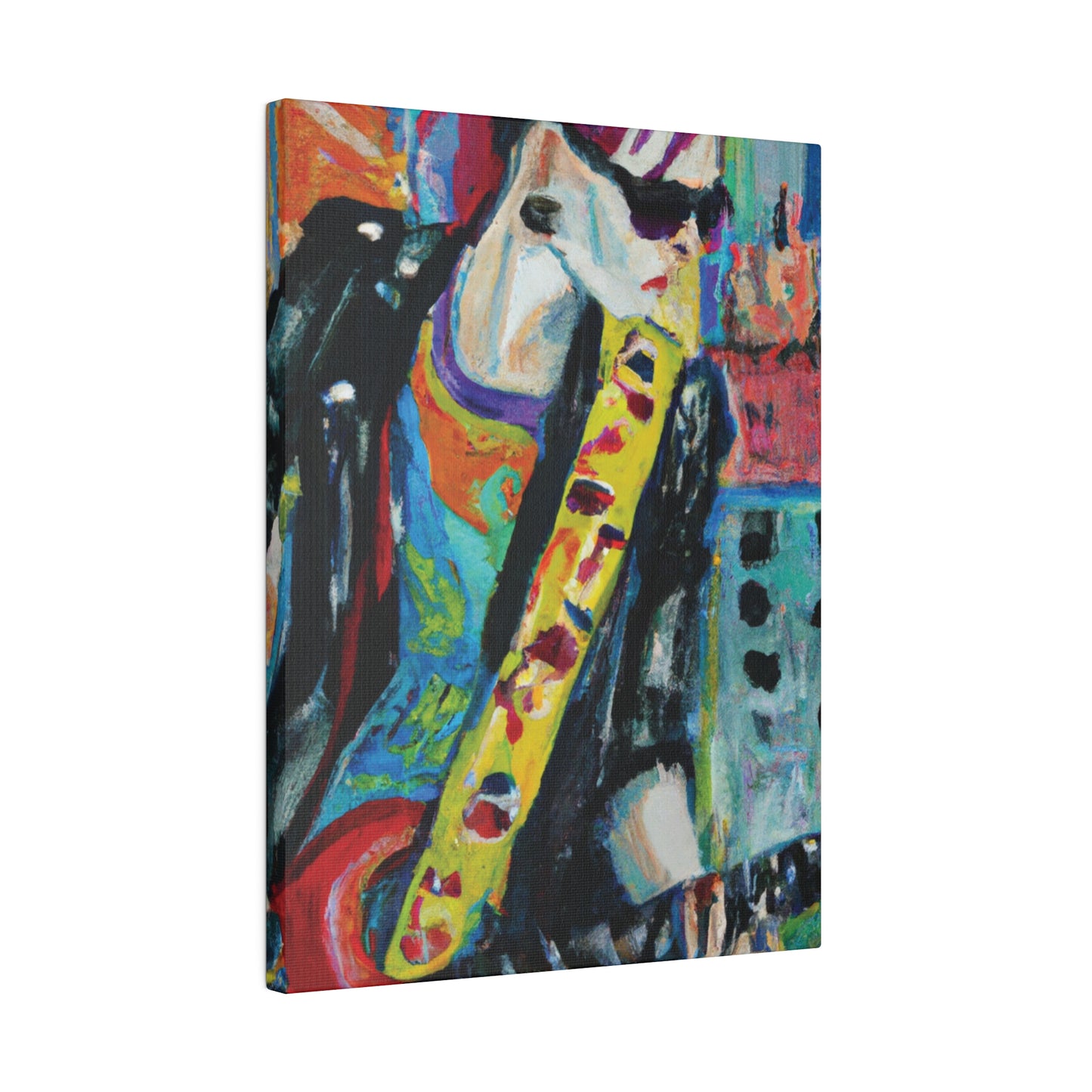 6518A - Rockstar Oil Painting Style Print | Poster | Home Decor | Wall Art | Music Art | Canvas