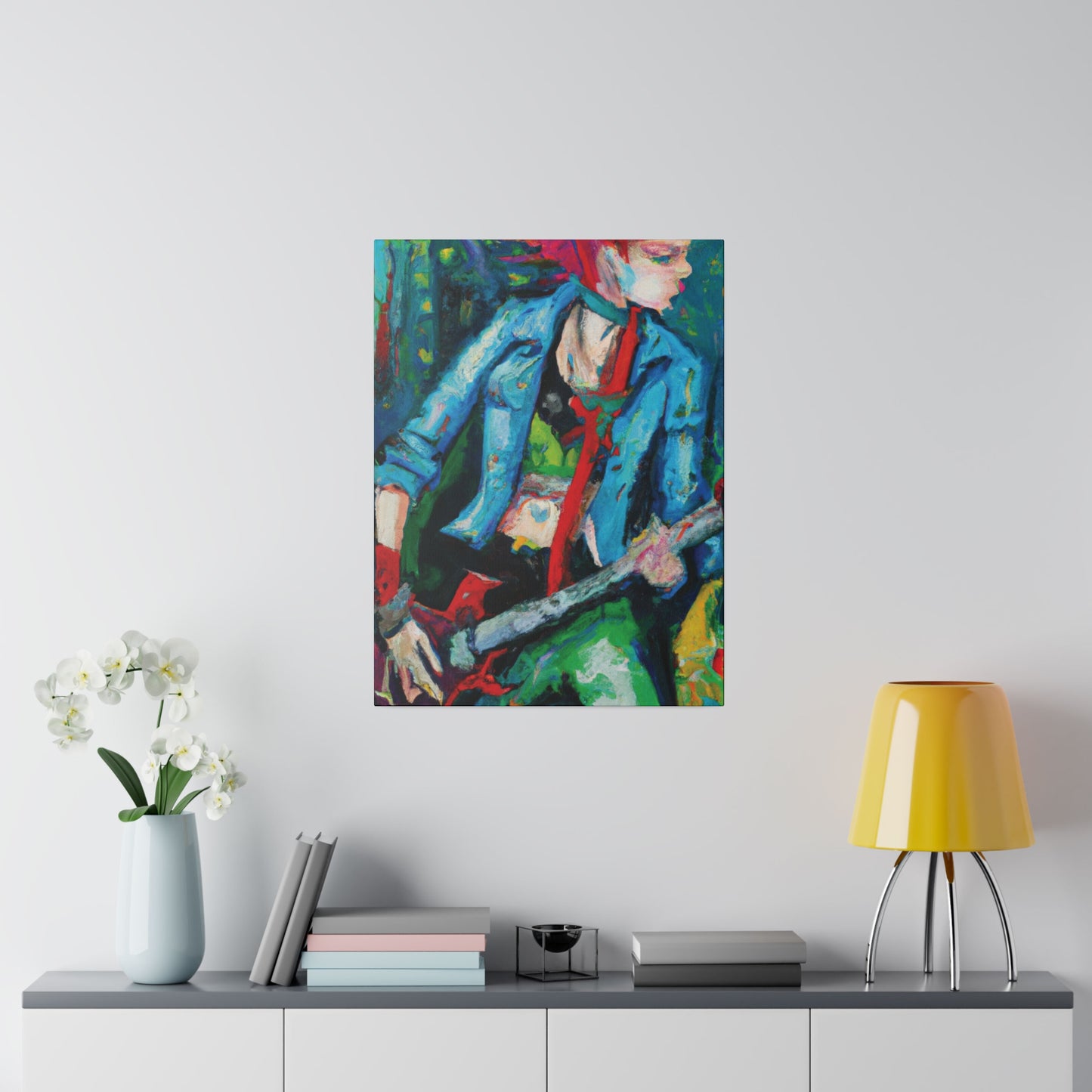 6775F - Rockstar Oil Painting Style Print | Poster | Home Decor | Wall Art | Music Art | Canvas