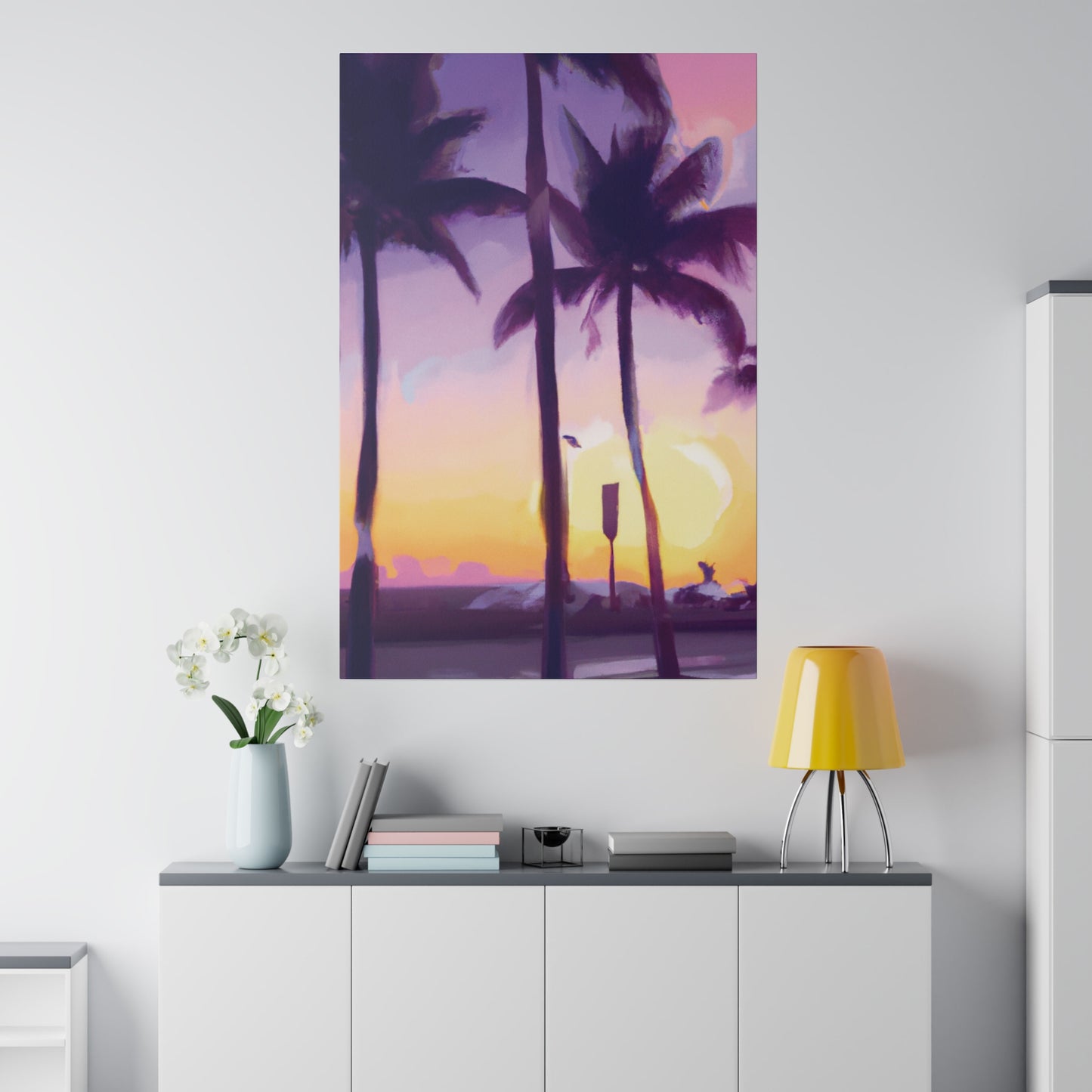 6137G - Miami Beach Sunset Painting Print | Miami | Beach | Sunset | Poster | Home Decor | Wall Art | Canvas