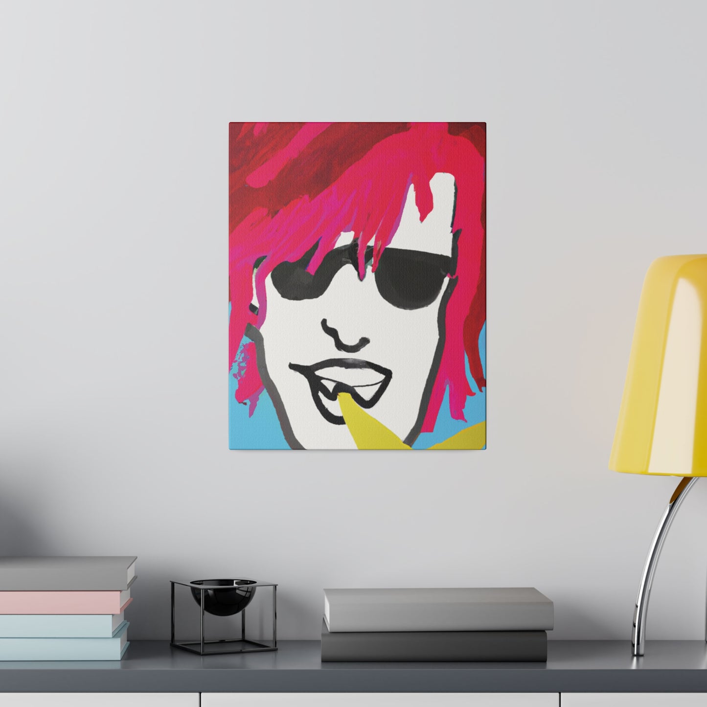 8342F - Rockstar Painting Print | Face | Abstract | Poster | Home Decor | Wall Art | Music Art | Canvas