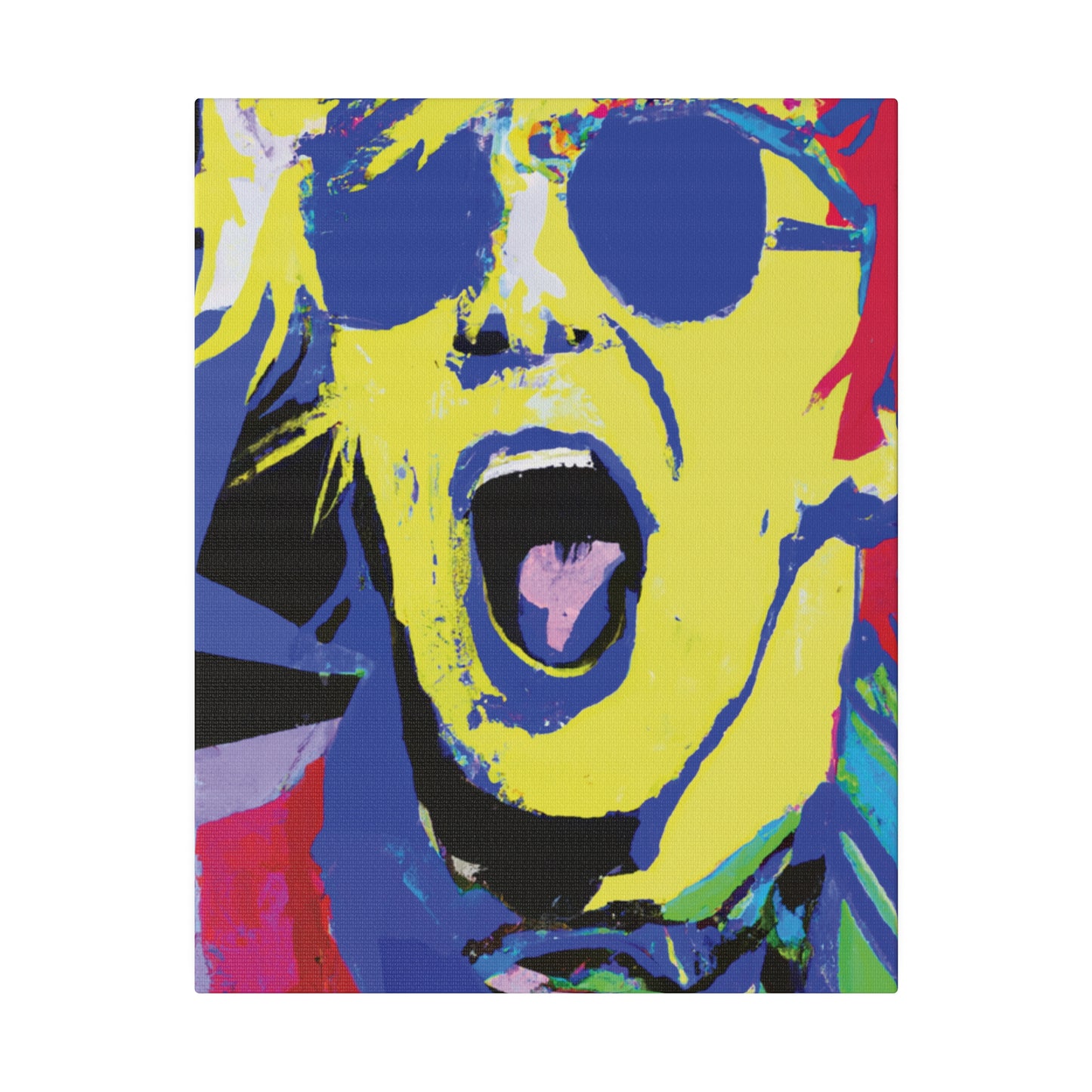 7451T - Rockstar Painting Print | Face | Abstract | Poster | Home Decor | Wall Art | Music Art | Canvas