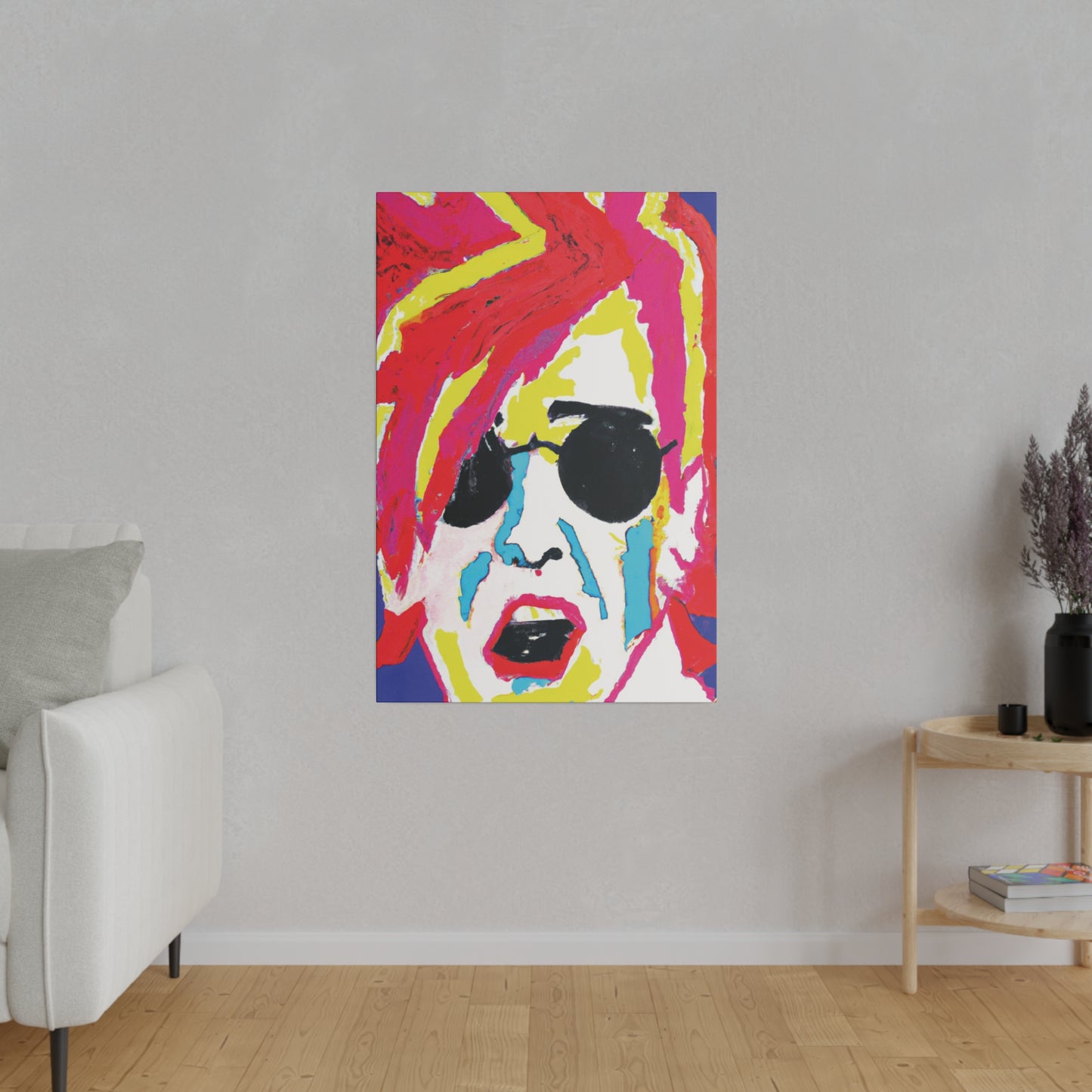 5397K - Rockstar Painting Print | Face | Abstract | Poster | Home Decor | Wall Art | Music Art | Canvas