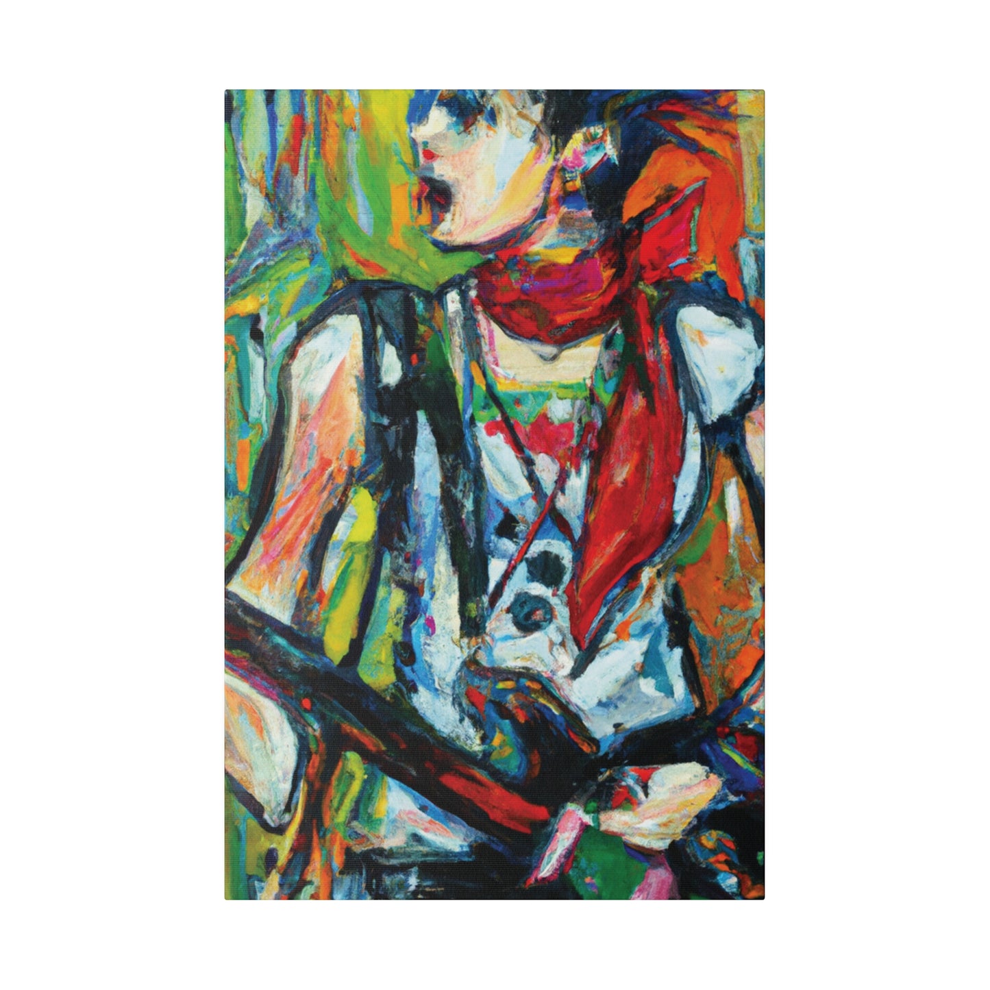 3713A - Rockstar Oil Painting Style Print | Poster | Home Decor | Wall Art | Music Art | Canvas