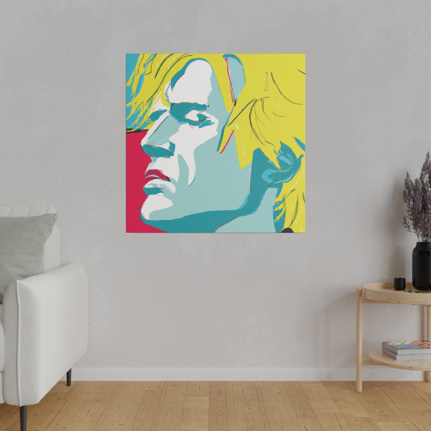 8672J - Rockstar Painting Print | Face | Abstract | Poster | Home Decor | Wall Art | Music Art | Canvas