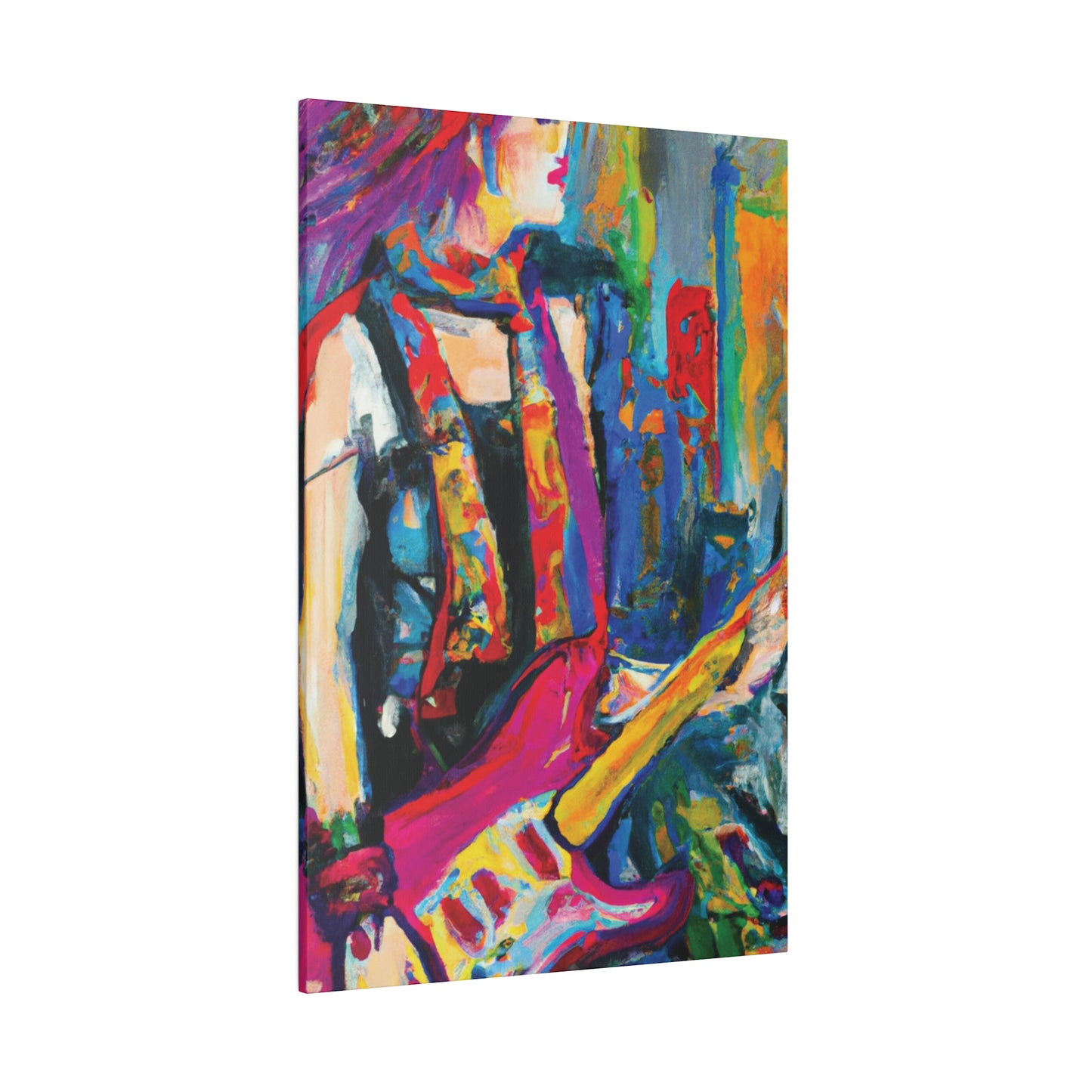 9798G - Rockstar Oil Painting Style Print | Poster | Home Decor | Wall Art | Music Art | Canvas